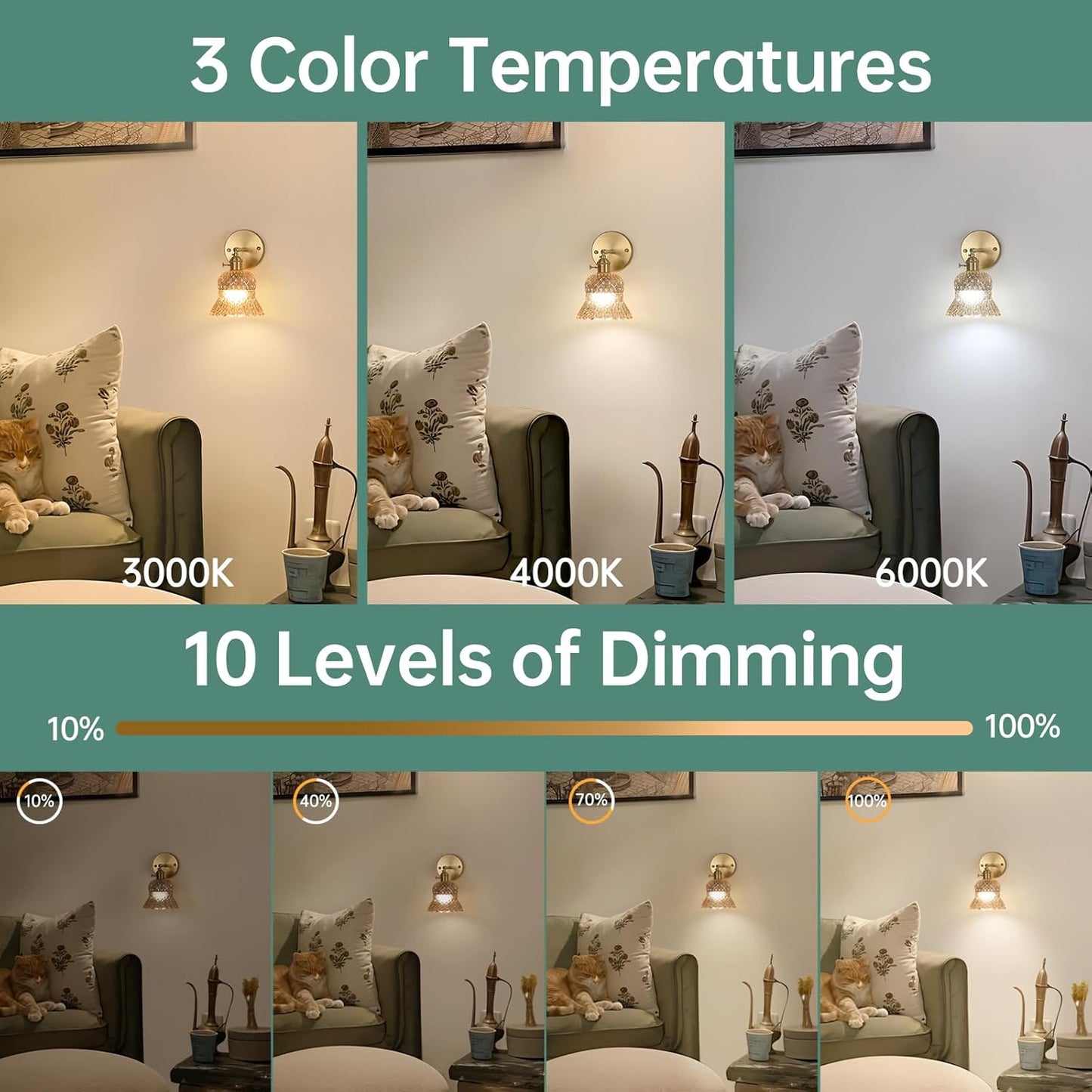 Vintage Battery Operated Wall Sconces Set of Two, Rechargeable Battery Powered Wall Sconce with Remote Control, Wireless Dimmable LED Light for Bedside Indoor Living Room (Amber Pineapple)
