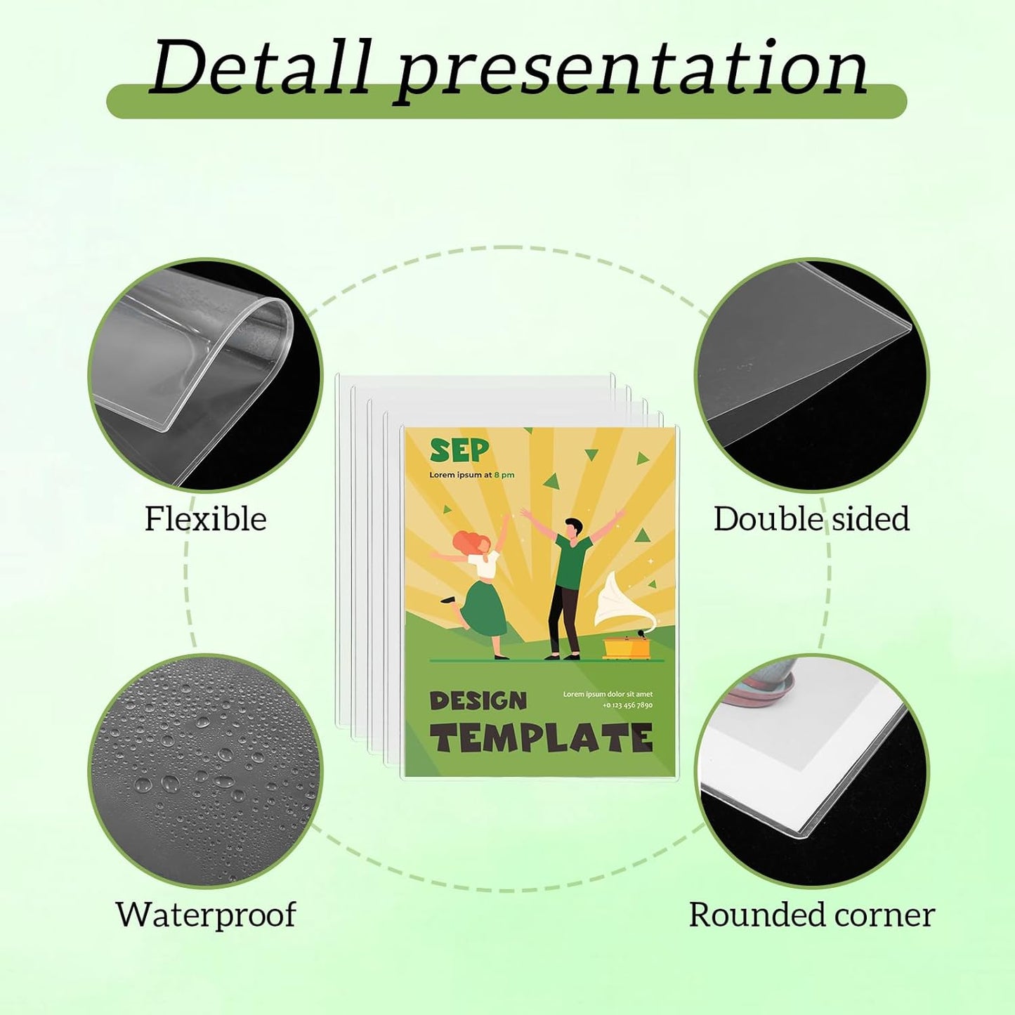 25 Pcs 8.5 x 11 Inch Clear Rigid Print Protectors, Hard Plastic Document Holders and Top Loaders for Photos, Prints, Menu Covers and Birth Certificate