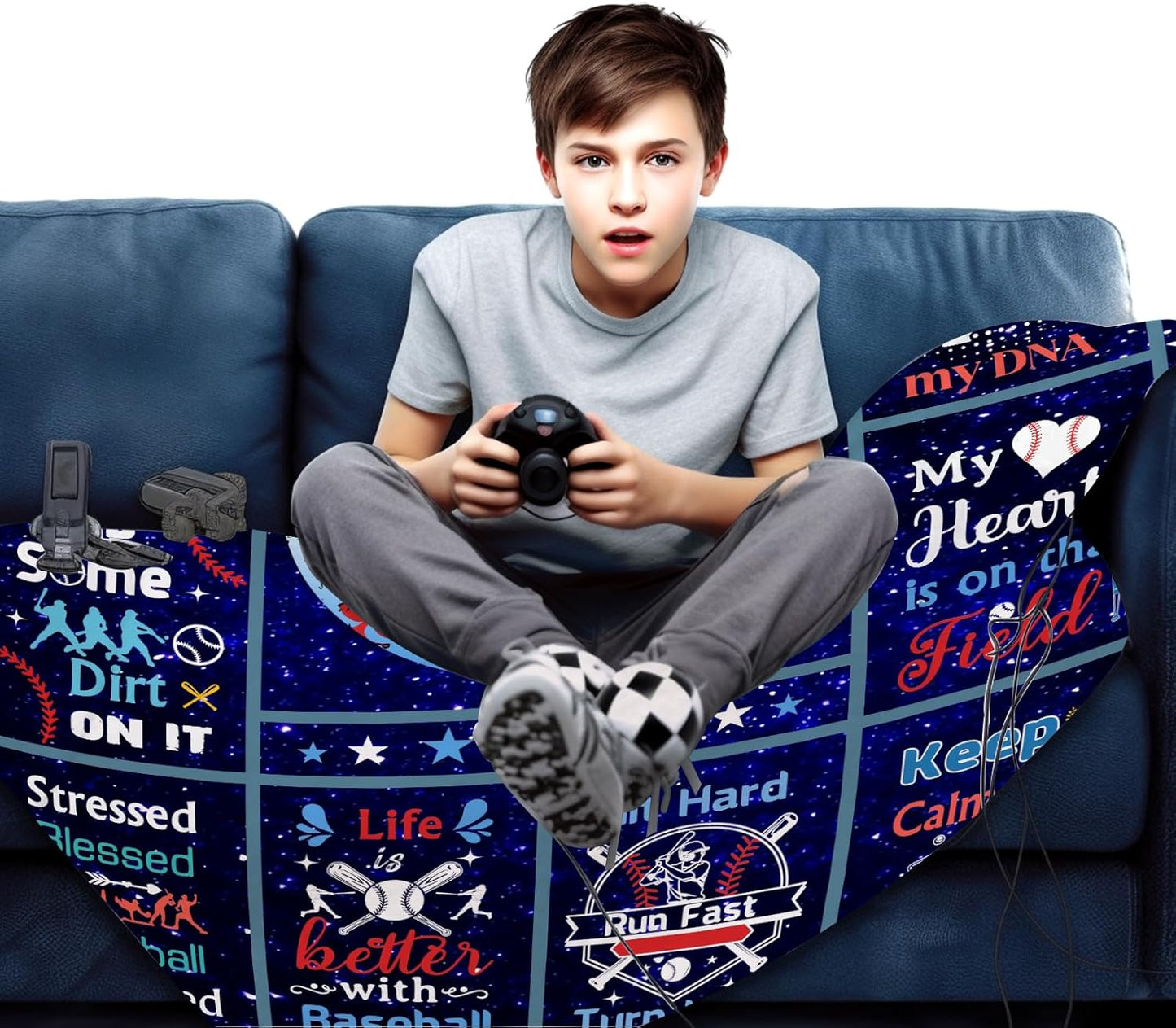 Baseball Blanket Gifts for Boys Kids Men Adults,Outdoor Baseballs Stuff Baseball Throw Blanket Coach Gifts for Baseballs Player Lover Team 80"x60"