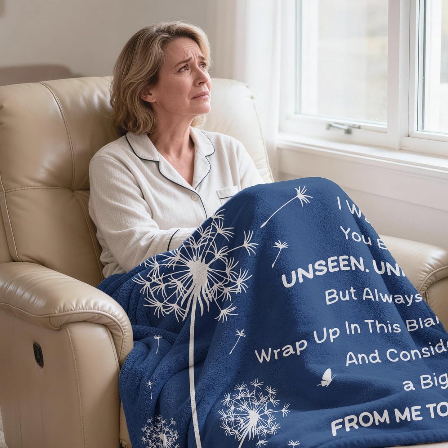 Memorial Gifts for Loss of Husband- Hug from Heaven Blanket 60'' x 50'', Sympathy Gifts for Loss of Husband, Grief Gifts for Women, Gift to Express Bereavement, Condolences, Comfort, Remembrance