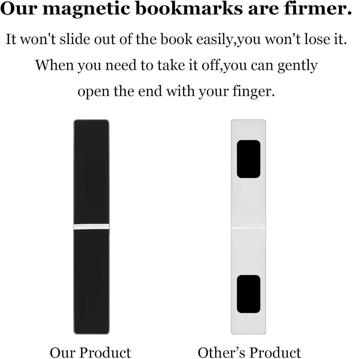 Zonon 30 Pieces Magnetic Bookmarks Assorted Magnetic Page Markers Set for Student Book Lovers Stationery Present Magnet Bookmarks Clips (Black and White)