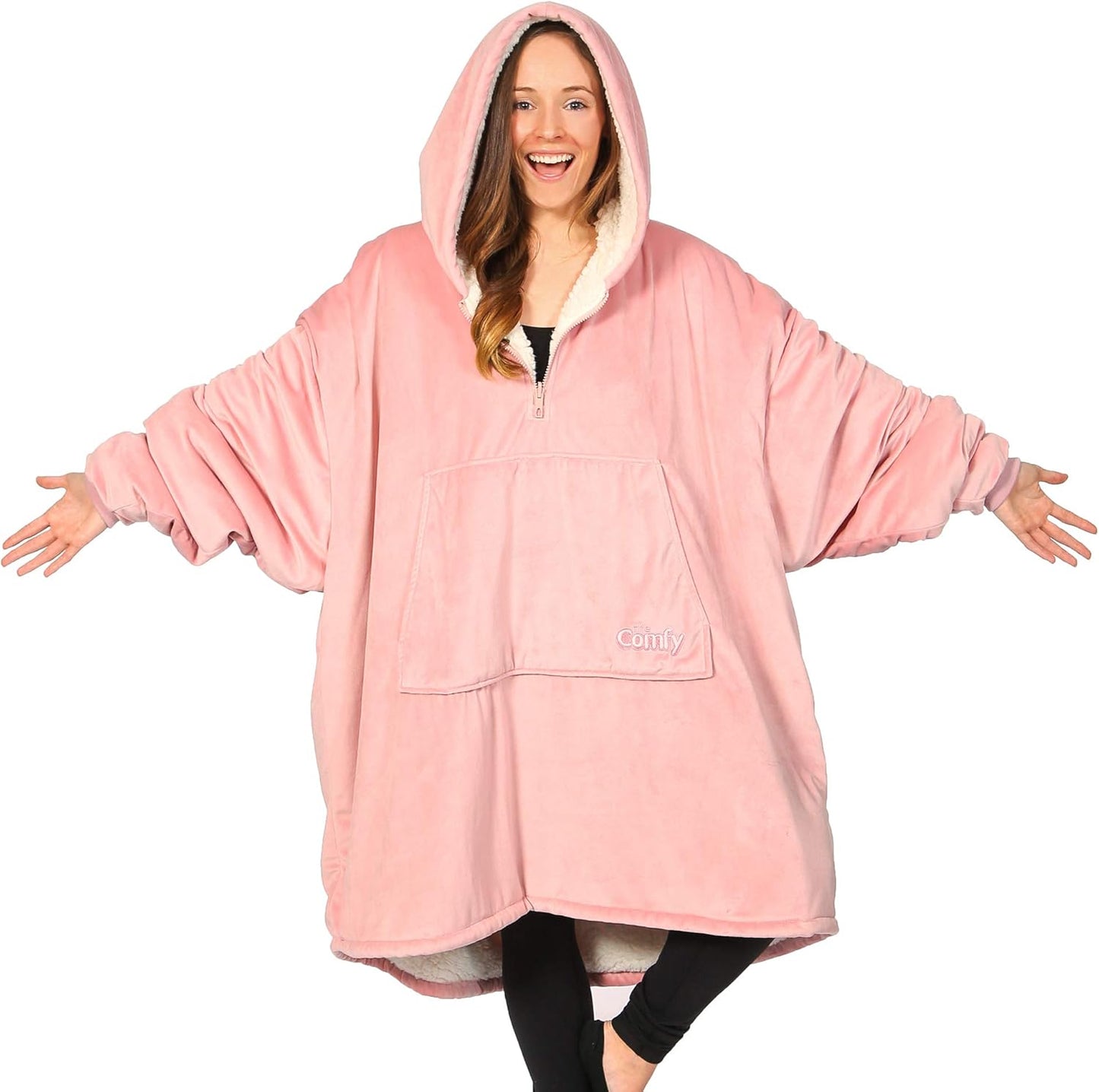 THE COMFY Original | From Shark Tank | Patented | Oversized Sherpa Wearable Blanket Hoodie| Gift for Women & Men | One Size