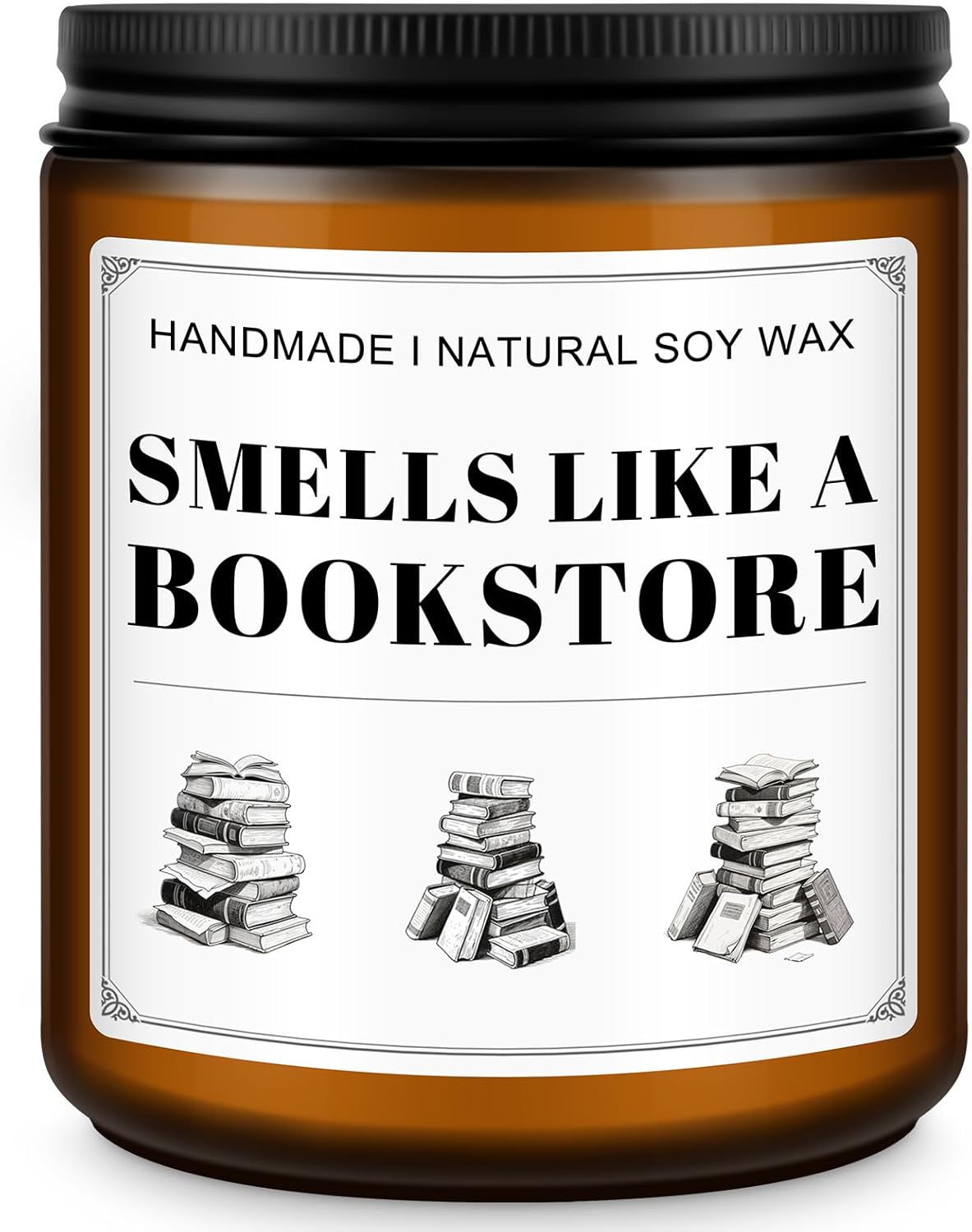 Book Lovers Candle Gifts, Funny Gift Ideas for Book Lovers, Birthday Bookish Presents for Readers Librarian Bookworms -Old Book Candles (7Oz)