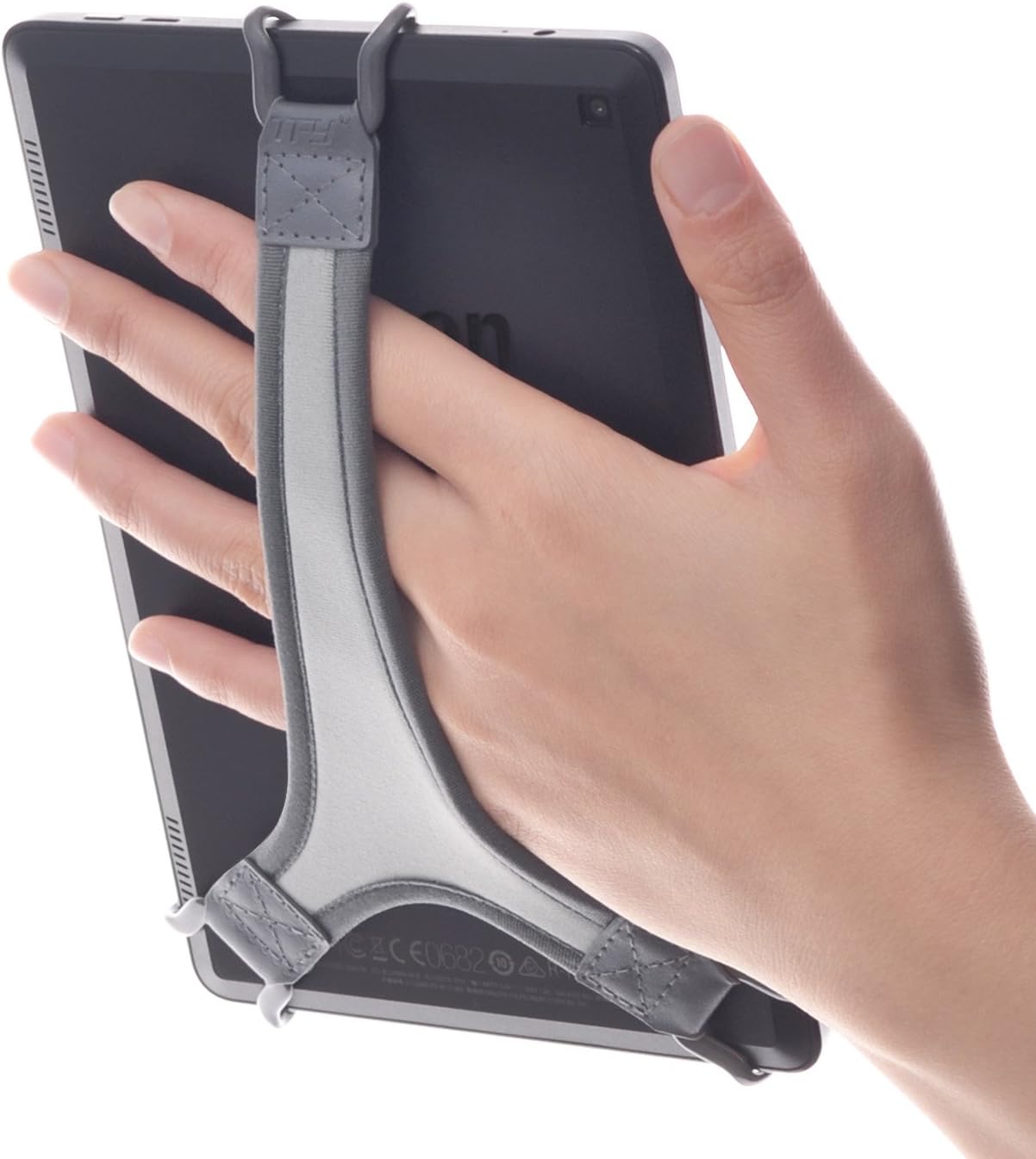 TFY Security Hand Strap Holder Finger Grip for Tablet -Compatible with Fire 7Inch / Fire HD 8 / iPad mini/Galaxy Tab S 8.4 / Galaxy Tab 2/3 / 4 / Galaxy Tab 7.7 (Grey)