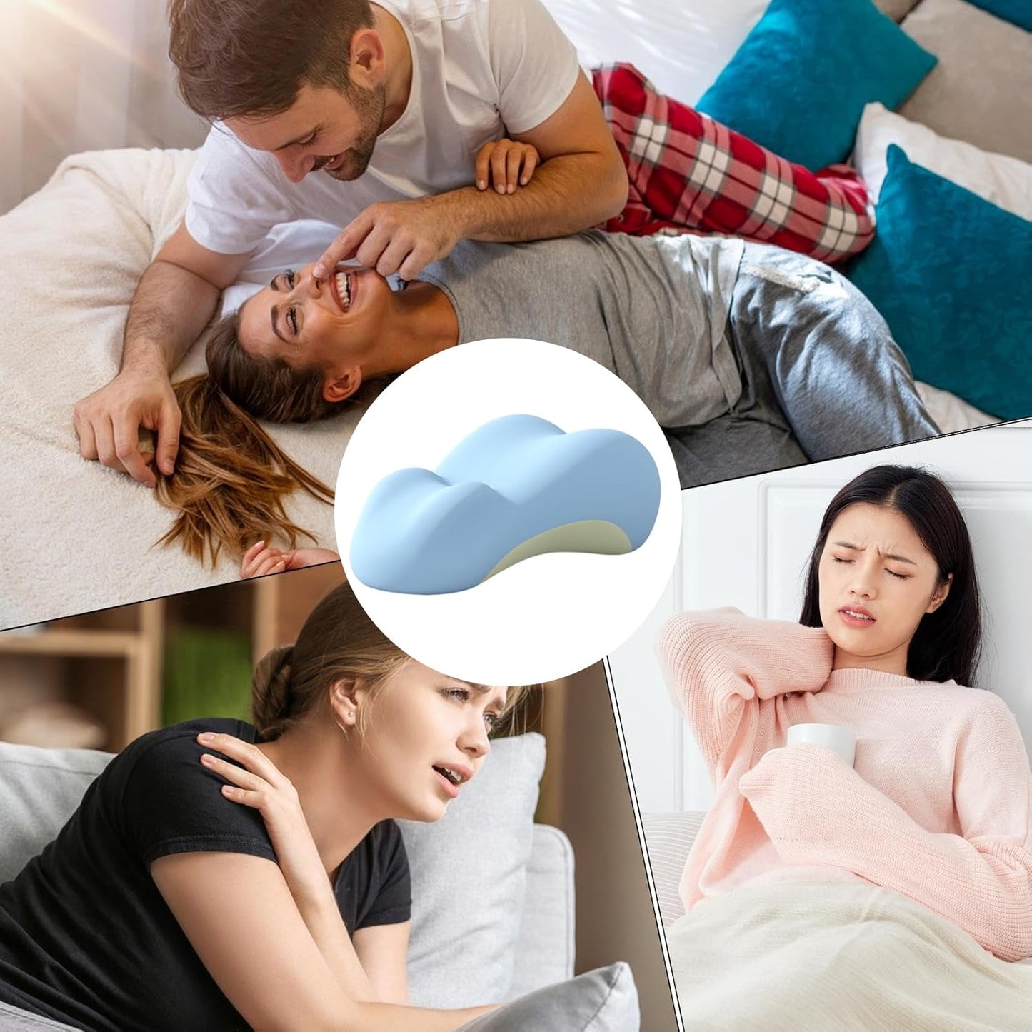 Couples Pillow,Portable Breathable Back Rest - Lumbar Support Intimacy Butt Pillow | for Reading Sleeping Watching TV Sitting Lying Couch Bed Furniture Home Bedroom