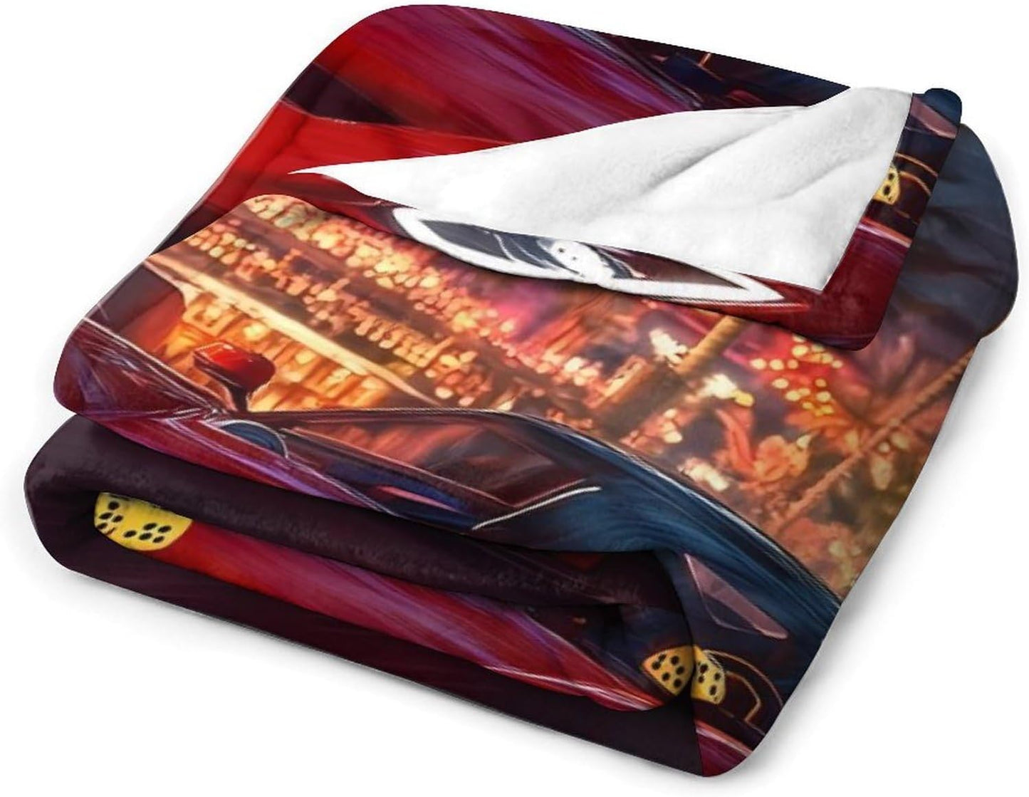 Red Sports-Car Throw Blanket for Couch Bed Plush Cozy Fuzzy Flannel Blanket for All Season 50"x70"