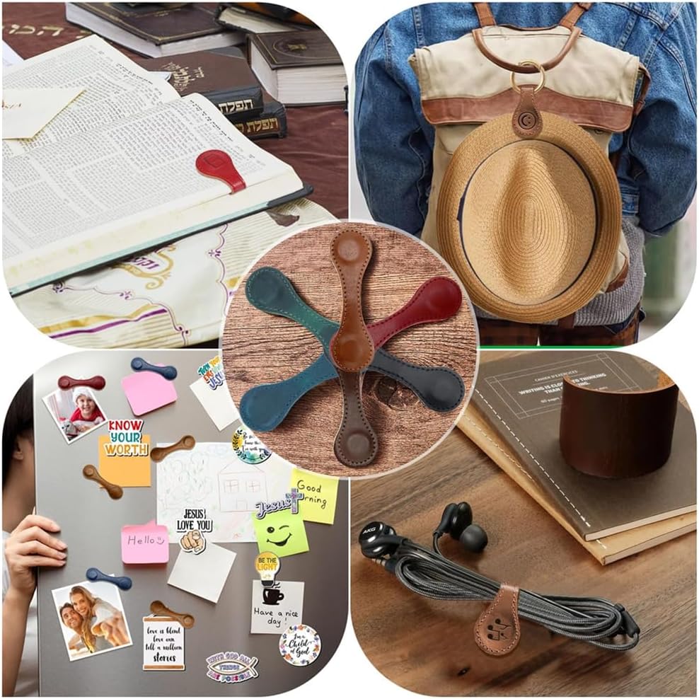 3Pcs Personalized Leather Magnetic Bookmark, 26 Letters Bookmarks Customized Engraved Initial Book Mark Cute Custom Marker Meaningful Gift for Women Men Book Lovers (S, 1Bird+1Heart+1Book)