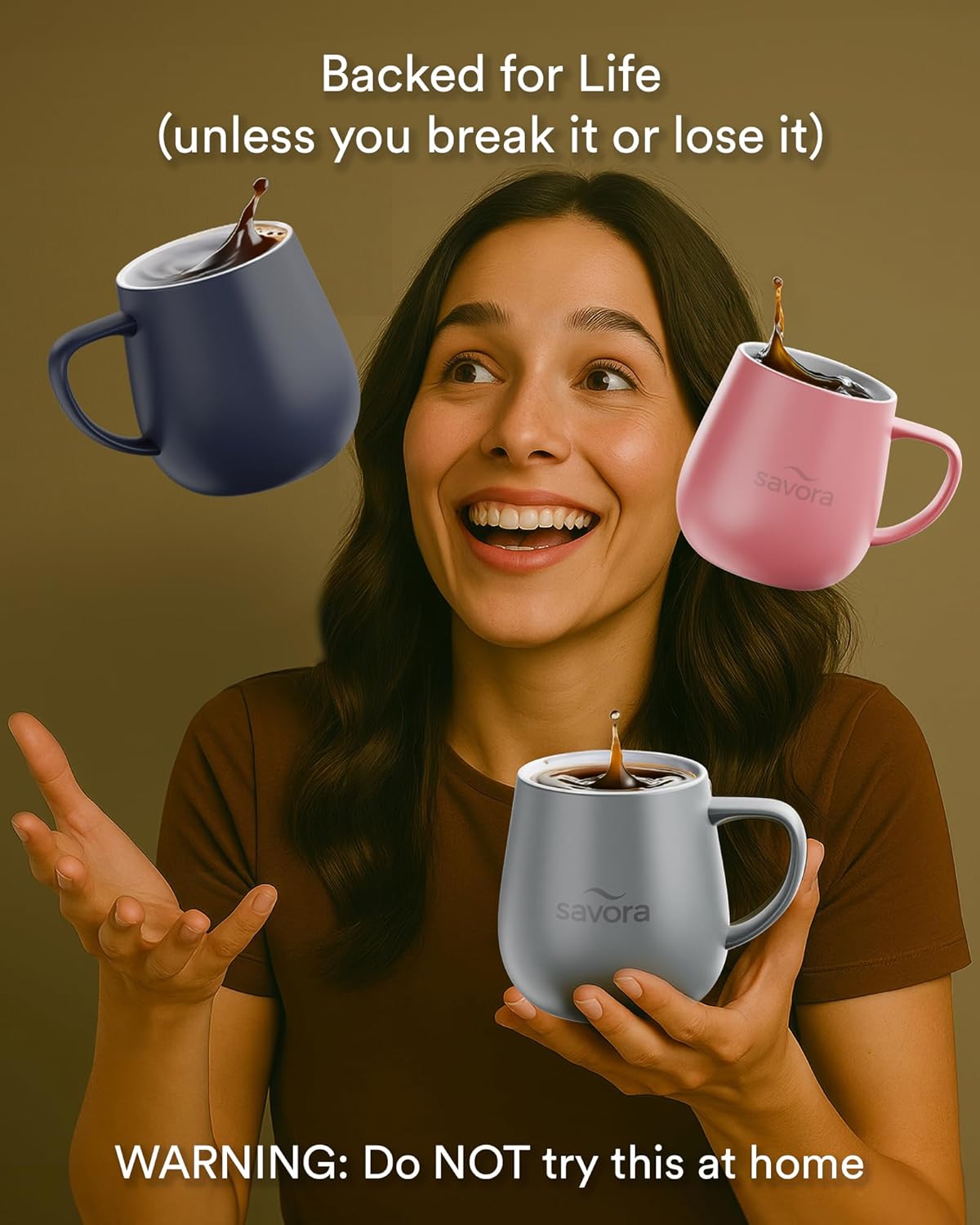 12oz IntelliHeat™ Coffee Mug | Barista’s Choice | Exclusive Wireless SmartSense Pad | Maintains Perfect 135°F | Hand-Crafted Ceramic Mug & Lid | for Tea Drinkers | Backed for Life - Blue
