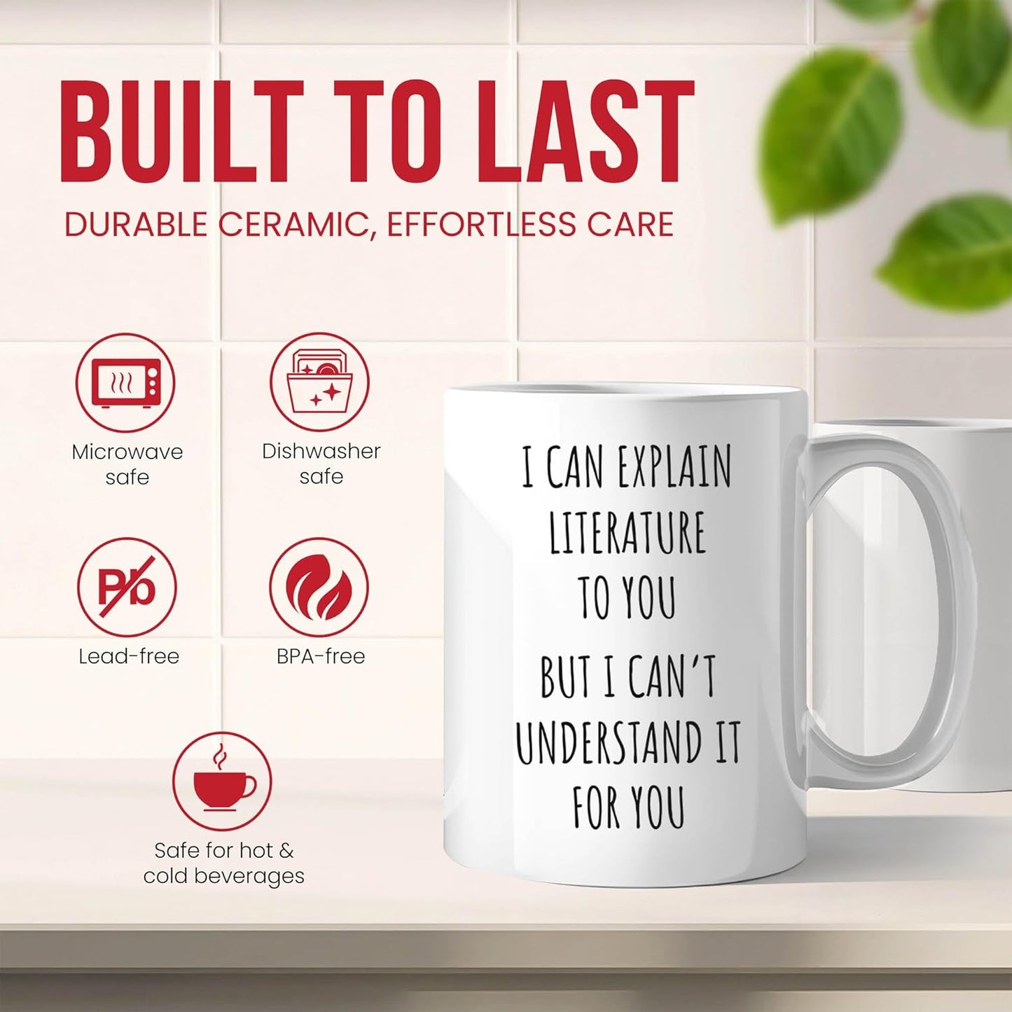 Funny Literature Mug - Humorous Writing Coffee Cup - Book Lover Funny Gift From - Literary Enthusiast Tea Mugs - Novelty Reader Cups - 11 Oz Ceramic Gifts For Authors, Birthday, Him, Her, Christmas
