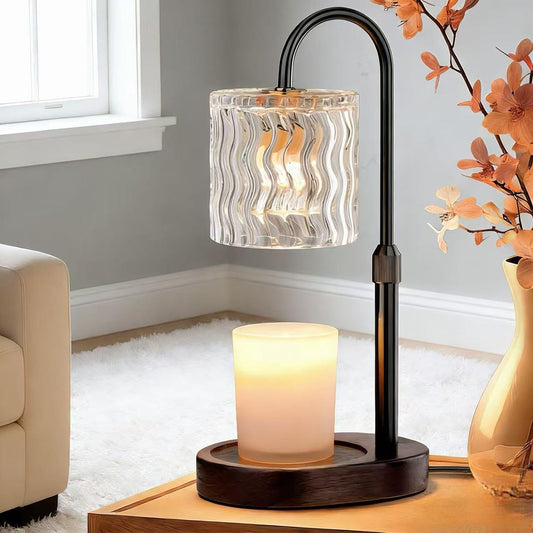 Candle Warmer Lamp Electric: Dimmable Timer Candles Warming Lamps - Height Adjustable Burner Jar - No Flame Scented Melts Wax - All Candle Jars Home Decor Table Light