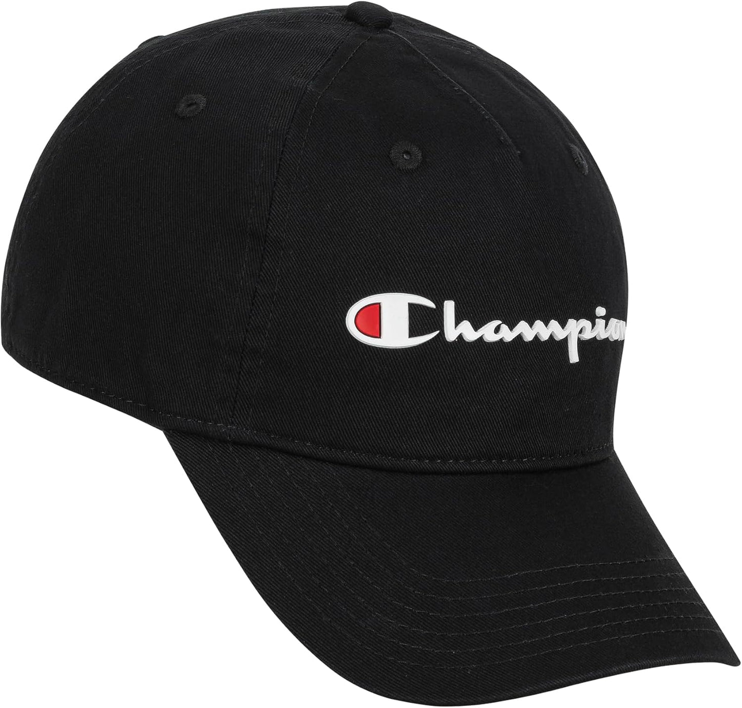 Champion Men's Hat, Classic Twill Hat, Cotton, Baseball Cap for Men With Leather Back Strap
