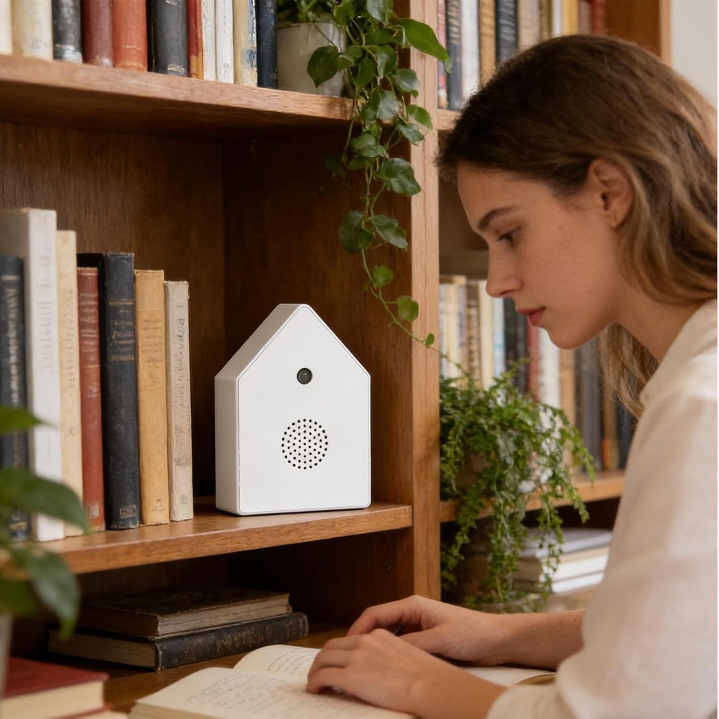 Bird Sound Machine - Motion Sensor Singing Bird Box, Relaxing Nature Audio Device with Automatic Chirping Feature, Ideal for Home Bathroom Bedroom Living Room Spa Yoga Space Women Gift