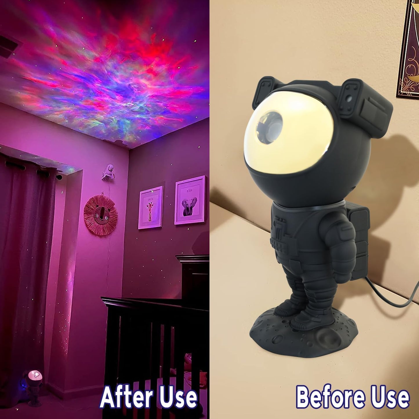 Astronaut Star Projector Galaxy Light, 360° Space Man Buddy Projector Sky LED Night Light Space Starlight Planetarium Spaceman Lamp Gifts for Kids Adults Bedroom Ceiling Room Decor