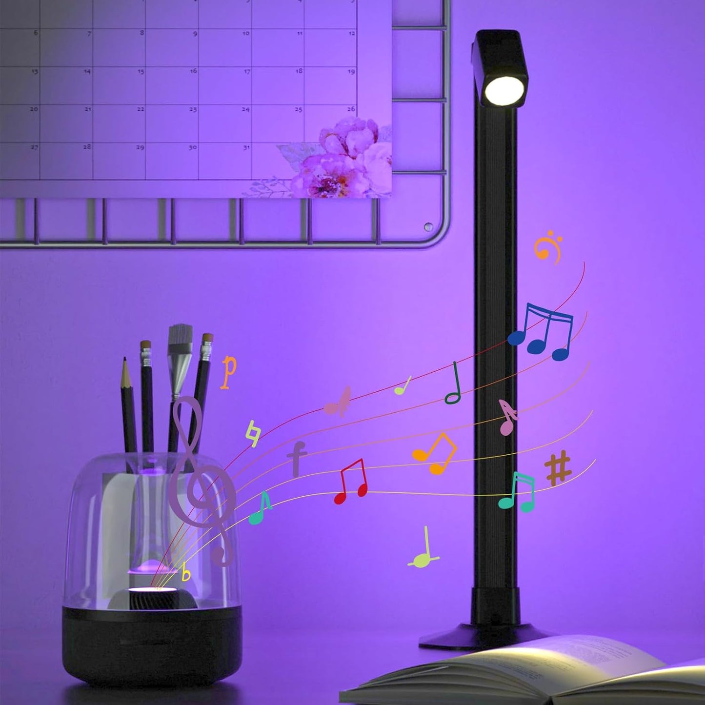 MIHEAL 2PCS Multi-Color LED Light Bar with Spot Lamp for Living Room, Bedroom, Dining Room, Kitchen, Office, Home Decor
