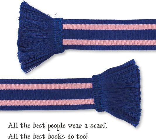 IF USA 32904 Book Scarf Bookmark - Blue & Pink