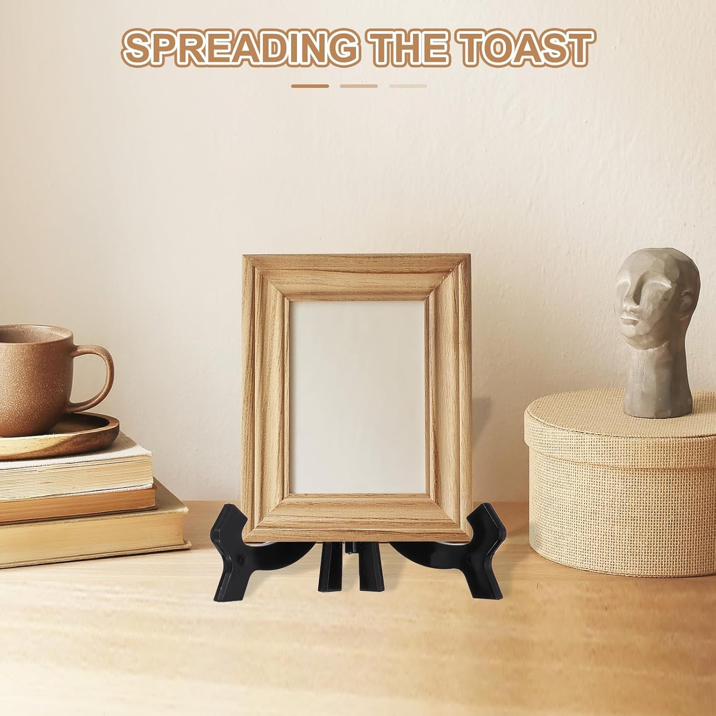 uxcell 4 Pcs 6" Acrylic Easel Display Stand, Folding Plate Display Stands Holder Clear Easel Plate Holder Picture Stands for Display Frames Decorative Picture Frame Magazine, Clear