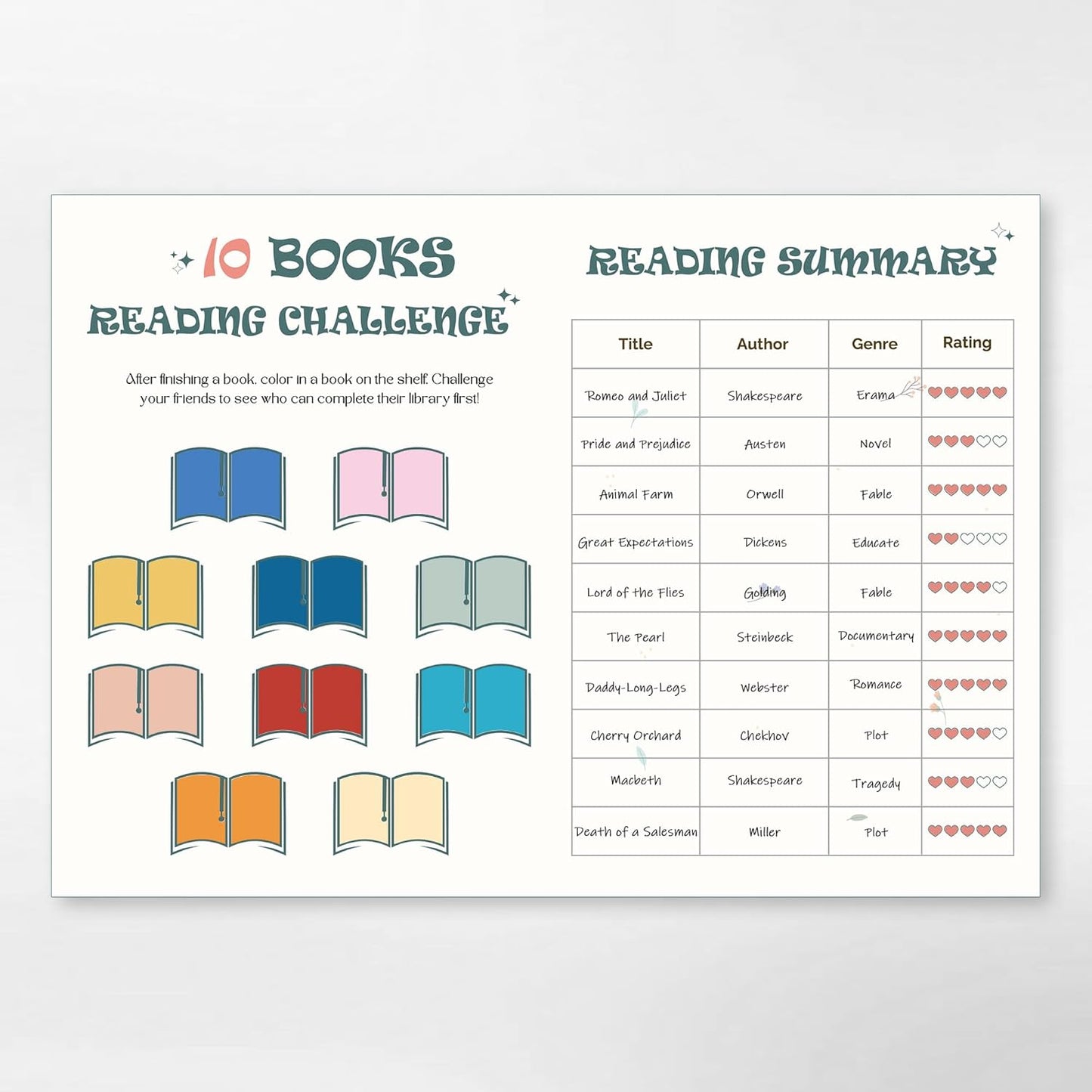 TIEFOSSI Reading Journal for Book Lovers, Track Your Reading Progress, 85 Book Reviews, Stage Reading Record, Hardcover A5 Journal Reading Planner, Gifts for Readers