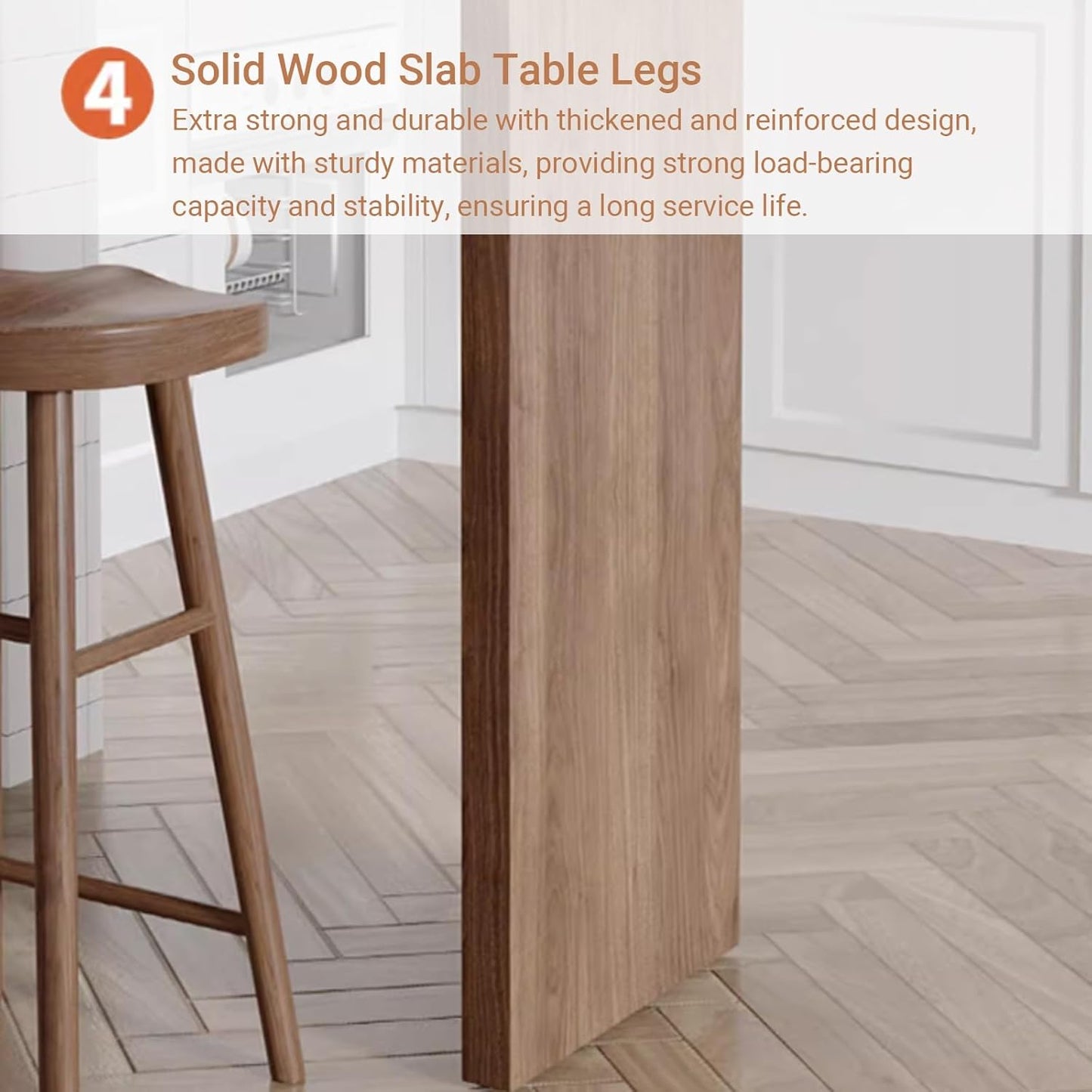 Industrial Rectangle Solid Wood Bar Height Table Long Narrow Bar Table with Metal Base and Solid Wood Bracket Balcony Dining Coffee Table Small Space,No Stool(100cm/39.4in)