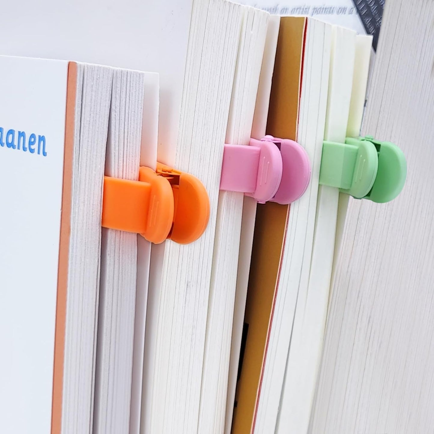 3 Pack Automatic Bookmark, Silicone Page Holder Clips for Reading, Smart Book Marks for Women Men Kids, Unique Reading Accessories and Clever Teacher Book Lovers Gifts