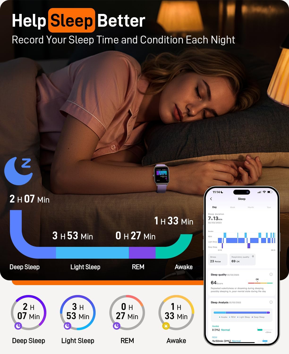 Smart Watches for Women Men, 2026 Smartwatch 1.85''Alexa Fitness Tracker Smart Watch Compatible for Android iPhone with Bluetooth Call (Answer/Make), 3ATM Waterproof Heart Rate/Sleep/SpO2 Monitor 120+