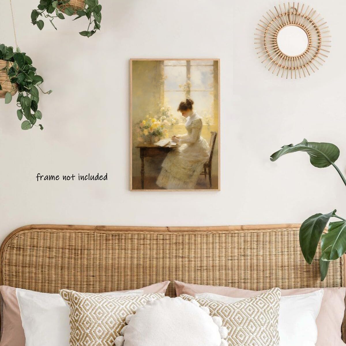 Heltrappe Vintage Portrait Oil Painting Wall Art Victorian women reading art print Famous Antique Artwork Aesthetic Posters Home Decor living bedroom room wall decor Unframed12x18inch