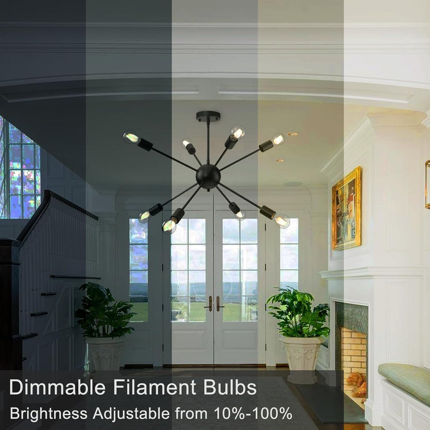 dalattin 24 Pack A19 Vintage LED Edison Bulbs, Dimmable, 60W Equivalent, High Brightness 2700K Soft White, 8W E26 Standard Base, 800 Lumens, CRI80+, Clear Glass Filament Bulb for Home