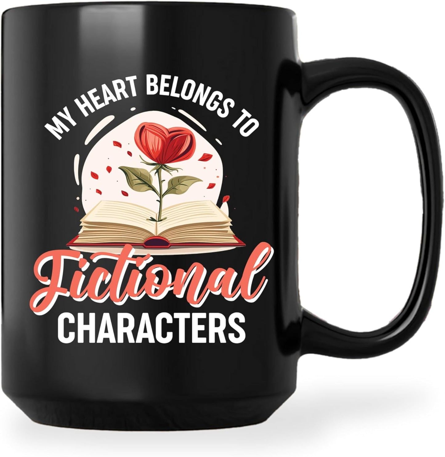 Book Lovers Coffee Mug 15oz Black -Fictional characters - Book Reader Bookworm Addict Bookish Librarian Nerd Gifts Decor for Men Women