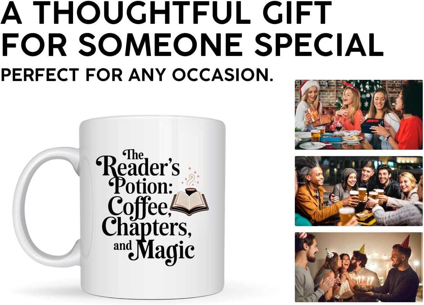 Book Lovers Coffee Mug 11oz White -One Chapter - Gift for Book Club Bookworm Bookish Reading Nerdy Avid Readers Women