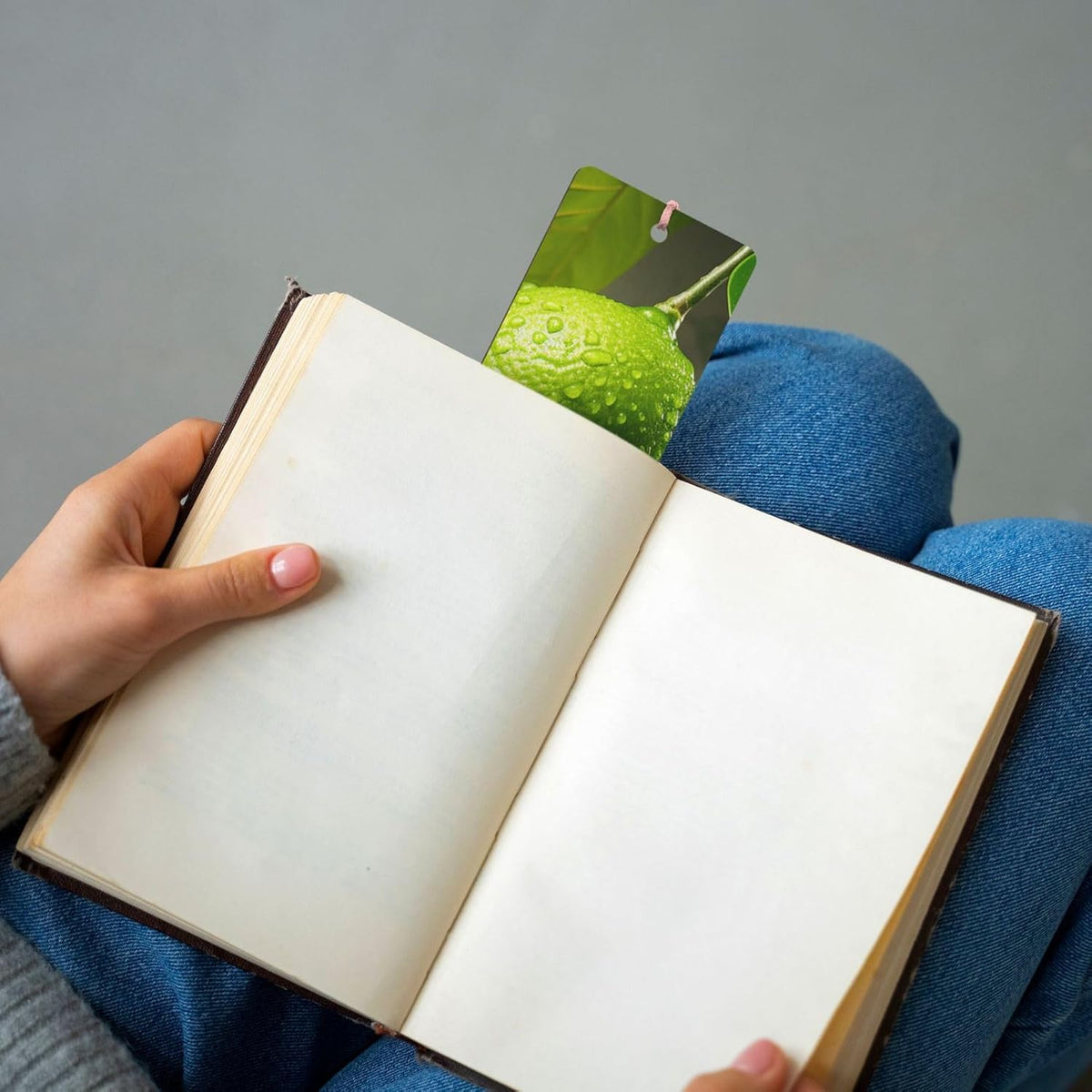 Sour Citrus Bookmarks Gifts for Women Men, Wooden Bookmarks for Book Lovers, Vintage Book Marks Ornaments with Tassel, Unique Personalized Reading Page Markers Pink
