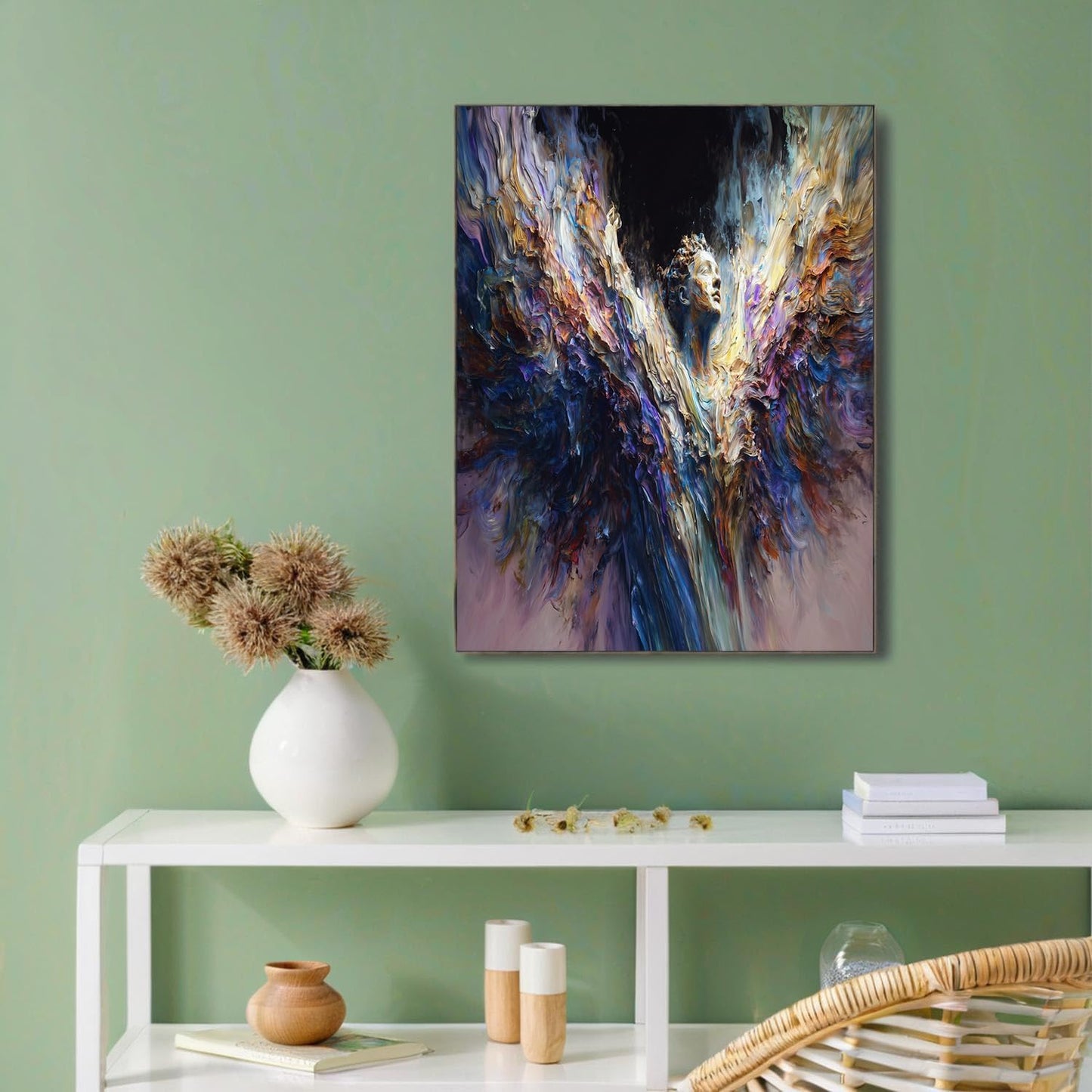 GDJSMIN Abstract Art Style Wall Art, Angel Design Poster for Reading Room Living Room Decor 16x 24 inch Unframed