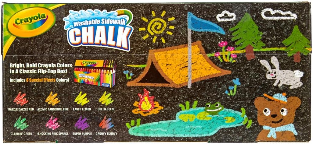 Crayola Ultimate Washable Chalk Collection (64ct), Essential Easter Basket Stuffers, Bulk Outdoor Sidewalk Chalk for Kids, Outdoor Activities & Spring Crafts, Gifts for Kids