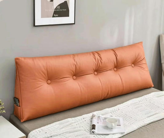 Triangular Headboard Pillow Daybed Back Wedge Pillow Large Bolster Reading Backrest Pillow Body Positioning Support Cushion with Removable Cover(Size:100x20x50cm(39x7.8x20),Color:White)