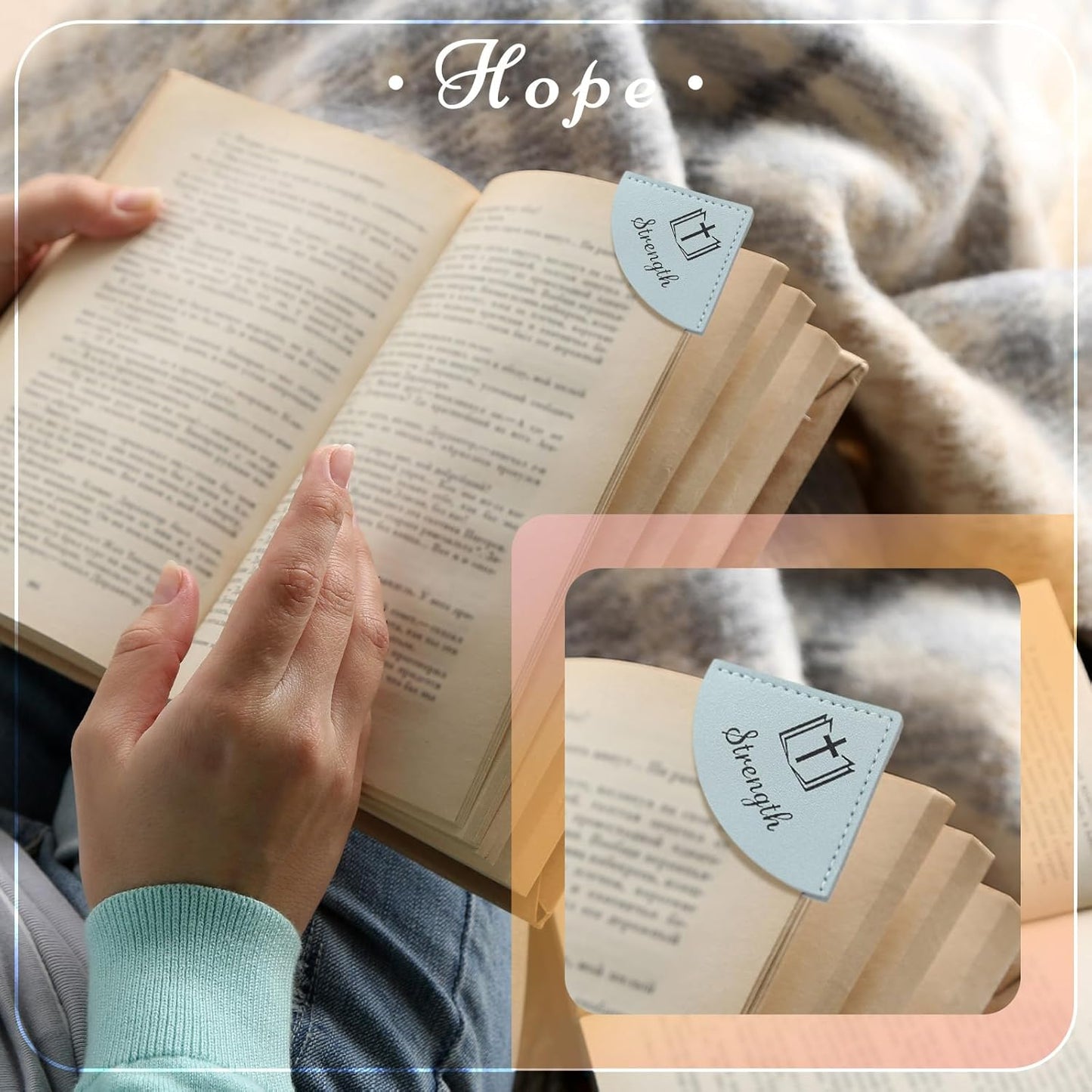 Skyygemm 10 Pcs Christian Leather Bookmarks Corner for Bible Page Corner Inspirational Bookmarks Religious Christian Gifts for Church Supplies Reading Rewards Giveaways(Pastel)