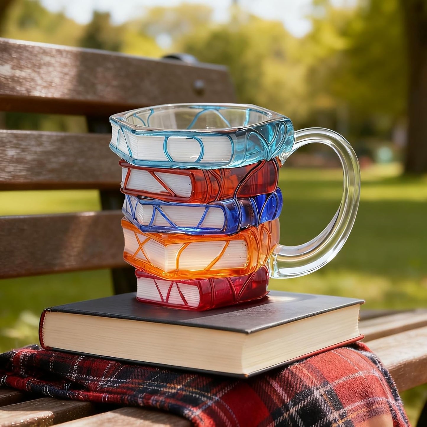 VNROSE Painted Book Mug - 3D Book Coffee Mug,Novelty Coffee Mug,Personalized Gift for Book Lovers, Birthday Gift For Women,Unbreakable Library Art Cup,Book Club Gifts(10oz)