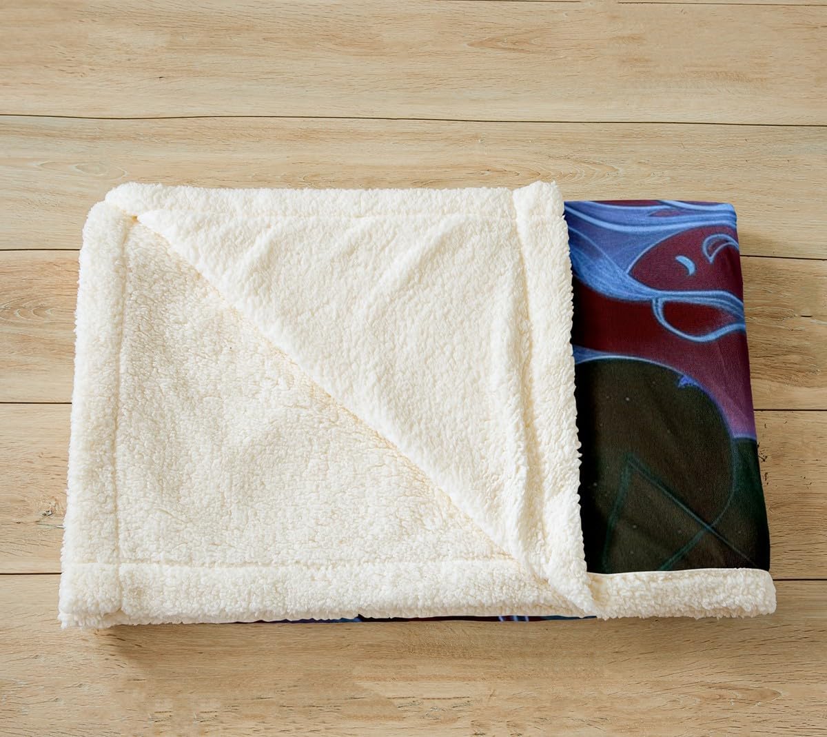 Japanese Ukiyoe Throw Blanket,Fox Cherry Blossom Fleece Blanket,Kids Boys Adults Girls Room Decor,Moon Night Starry Sky Fuzzy Blanket Exotic Animals Romantic Sherpa Blanket,for Chair/Sofa,40"×50"