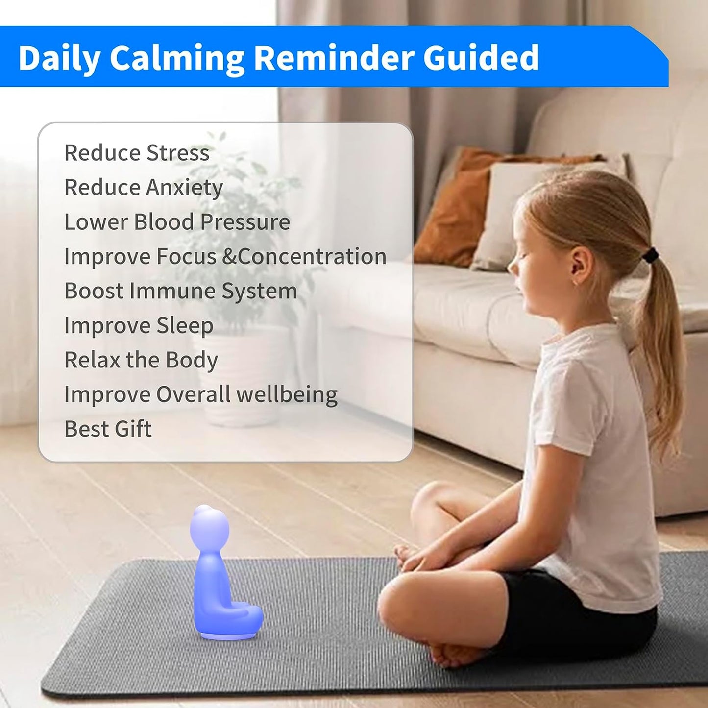 SANIDIKA 'Breathing Yoga' Guided Visual Meditation Tool for Mindfulness | 4-7-8 Meditation Breathing Light Calm Your Mind Relieve Stress & Anxiety | Best Gift for Adults & Kids