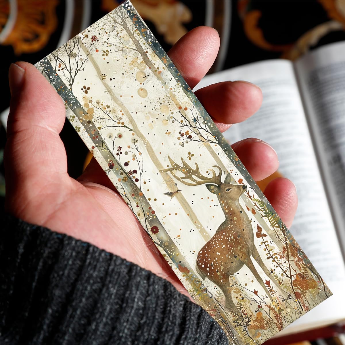 Woodland Animal Bookmarks Gifts - 100 Pcs Bulk Paper Bookmark Set for Reading Women Men, Cute Forest Theme Book Marks with Animal Designs