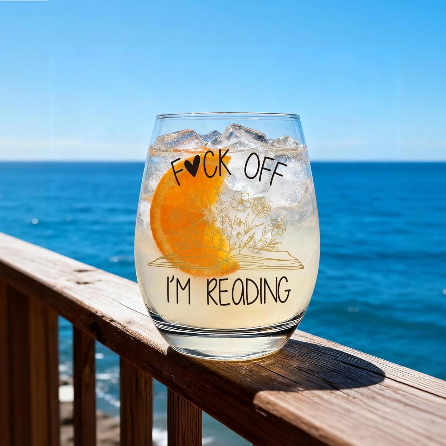 Wine Glass Gifts for Book Lover, F Off I’m Reading, Funny, Inspirational Book Club Christmas Birthday gifts for Bookworm, Readers Freinds, Funny Reading Accessories Librarian Bookish -56