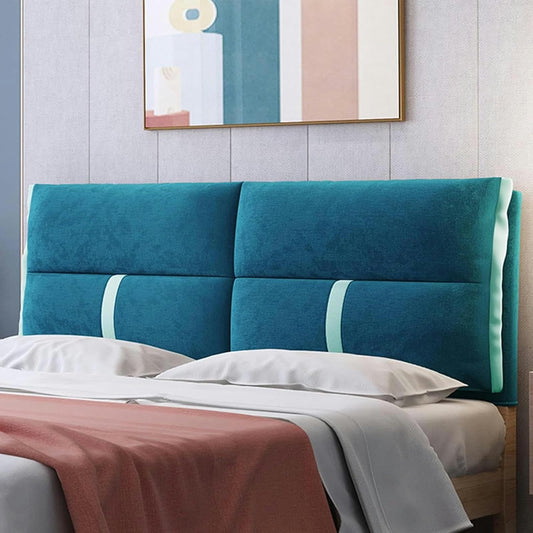 King Size Headboard Pillow Fleece Wedge Bed Rest Reading Pillow Backrest Lumbar Support Pad Breathable Wall Pillow Bolster Cushion with Removable Cover