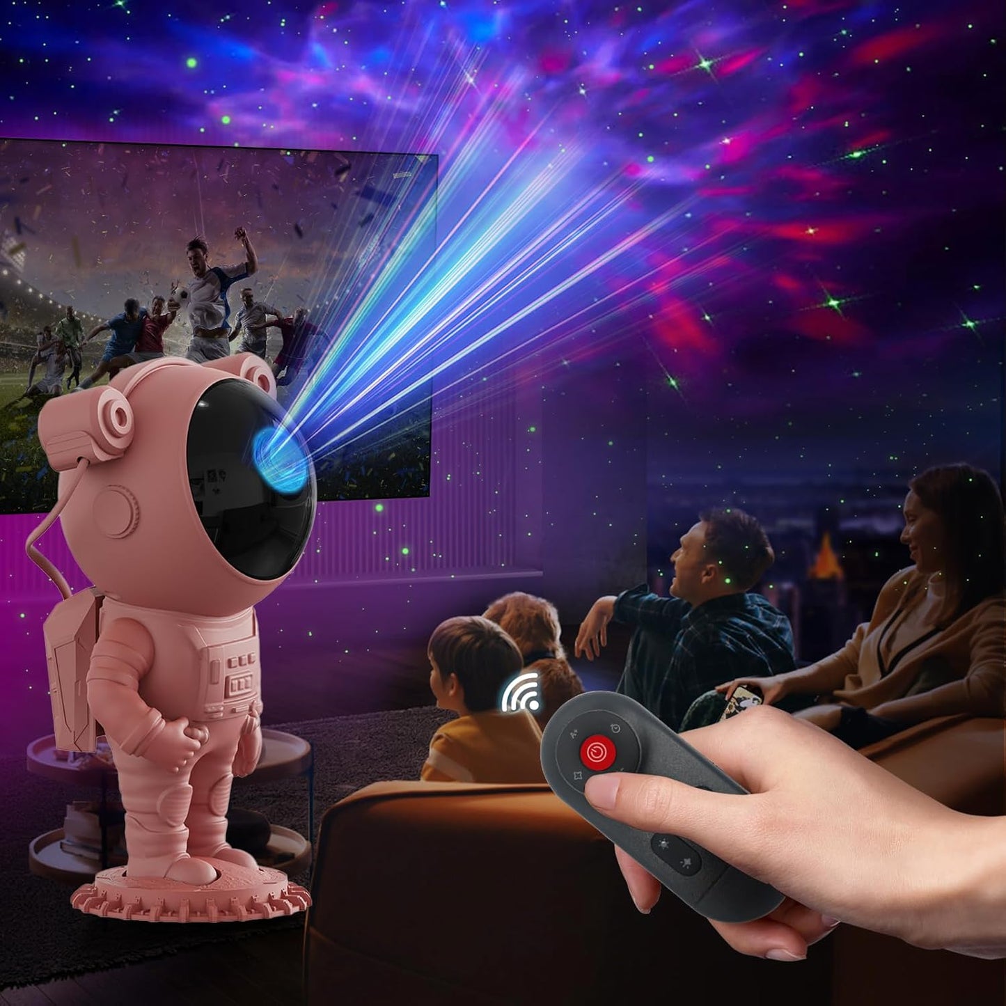 Astronaut Galaxy Light Projector for Bedroom - Space Light Projector for ceiling, Star Light Projector for Bedroom with Timer and Remote Control, Star Projector Night Light Projector for Kids