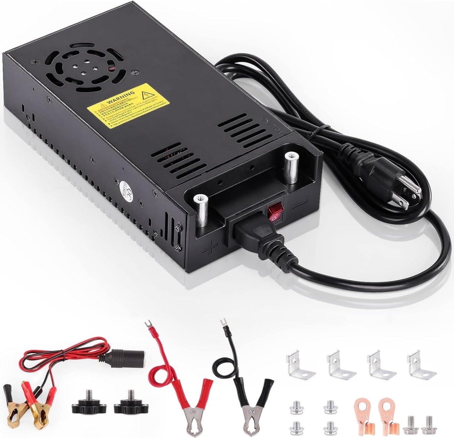 12V Power Supply 360W 30A, AC to DC Converter 110v to 12v dc Power Supply Adjustable Universal Transformer for RV, Radio/Car Stereos, LED Strip, CCTV, Computer Project, 3D Printer