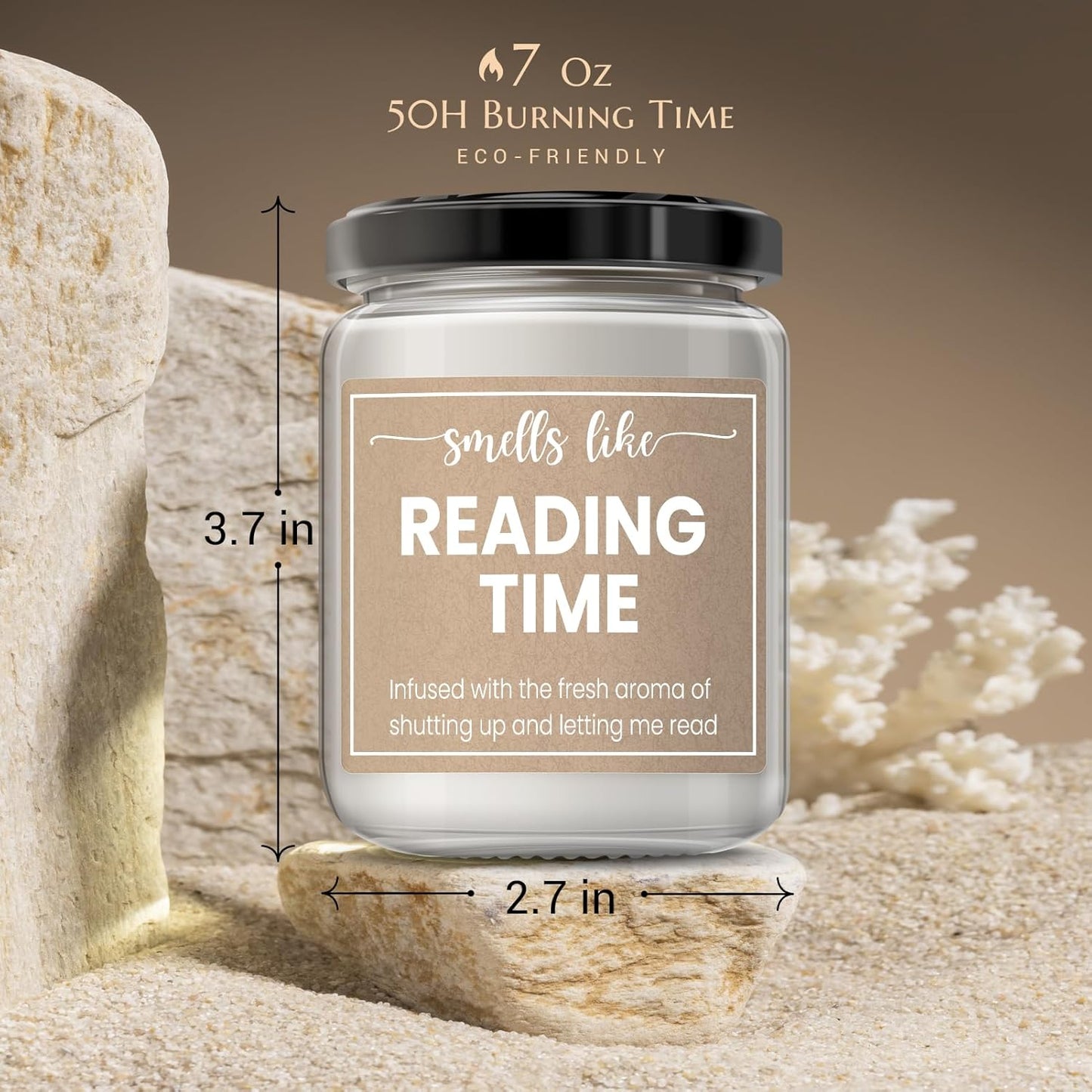 Gifts for Book Lovers - Book Lover Gifts for Women, Present for Readers, Smells Like Reading Time - Lavender Scented Candle