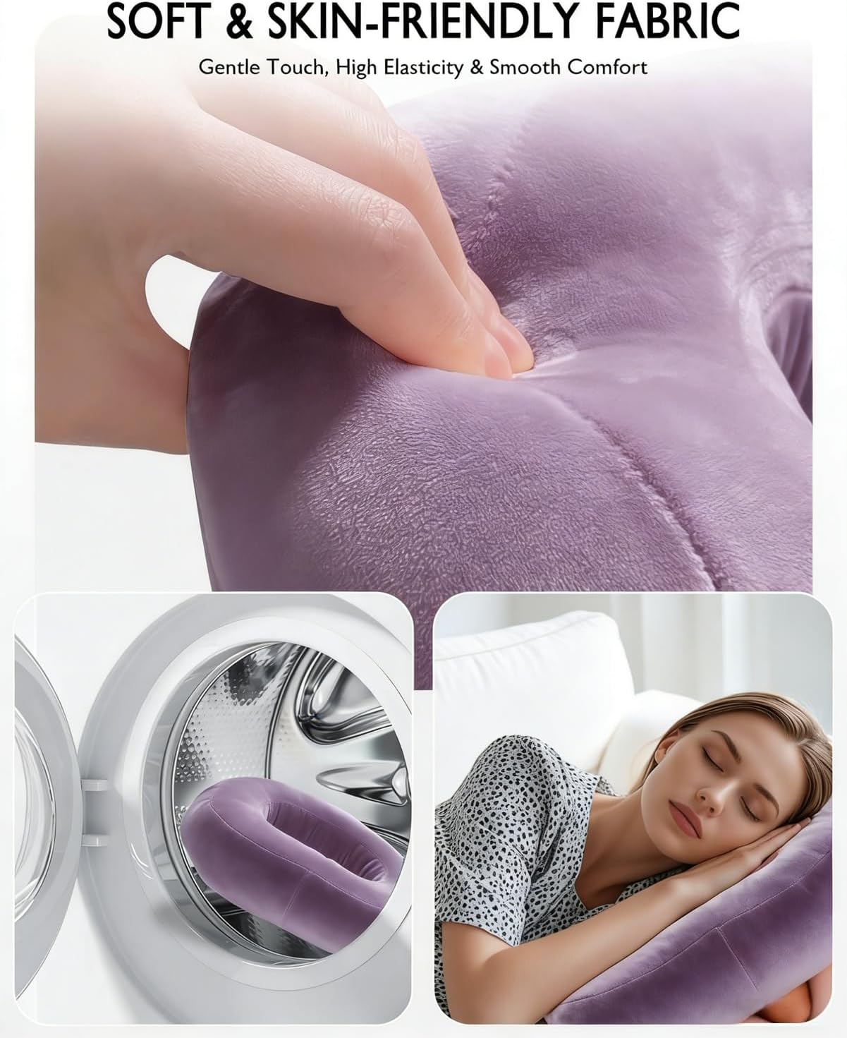 Miledi Tablet Pillow Stand, Compatible with 4.7"-12.9" Kindle, iPad, Phone/Tablet, 360° Rotating Phone Holder for Bed, Detachable Bowl, Reading and Relaxation on Bed (Purple)