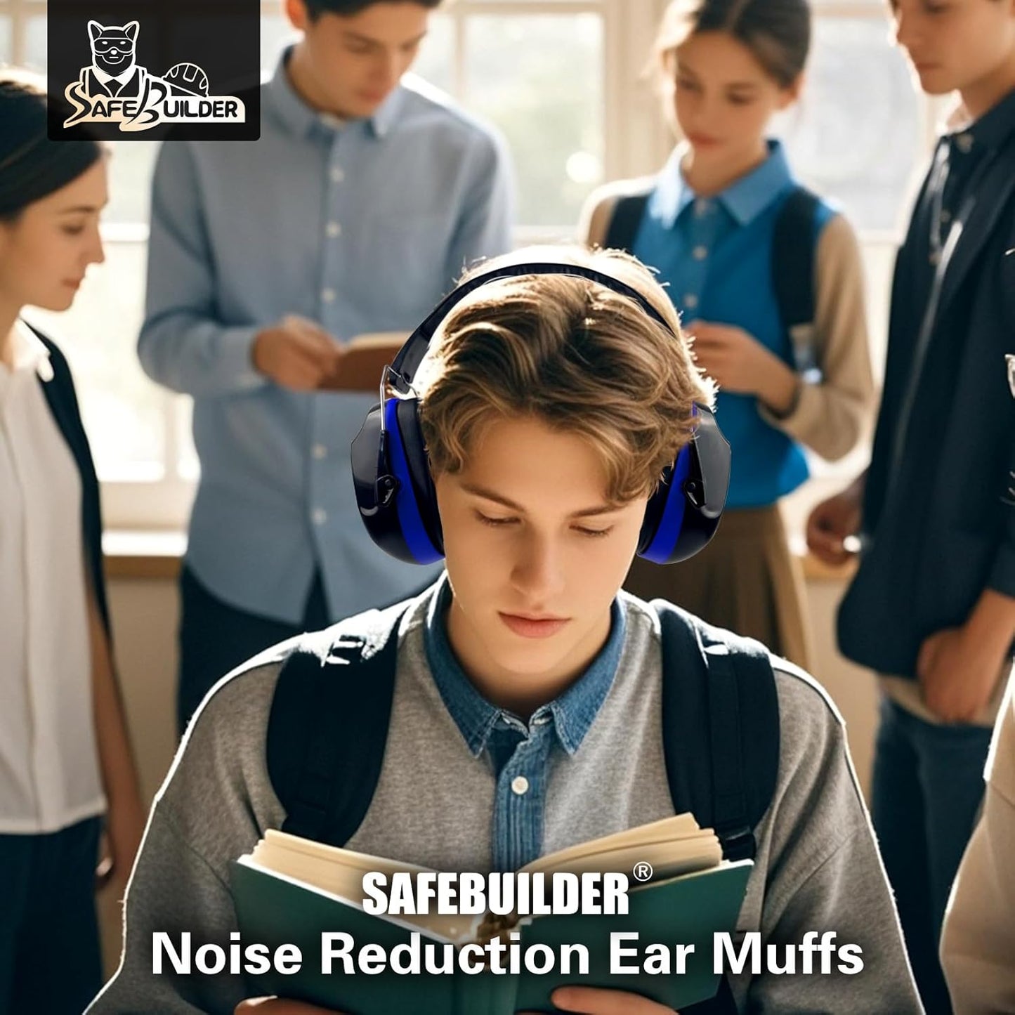 Ear Muffs Noise Reduction SNR 33dB Adjustable Lightweight Safety Earmuffs Sound Proof Noise Cancelling ANSI
