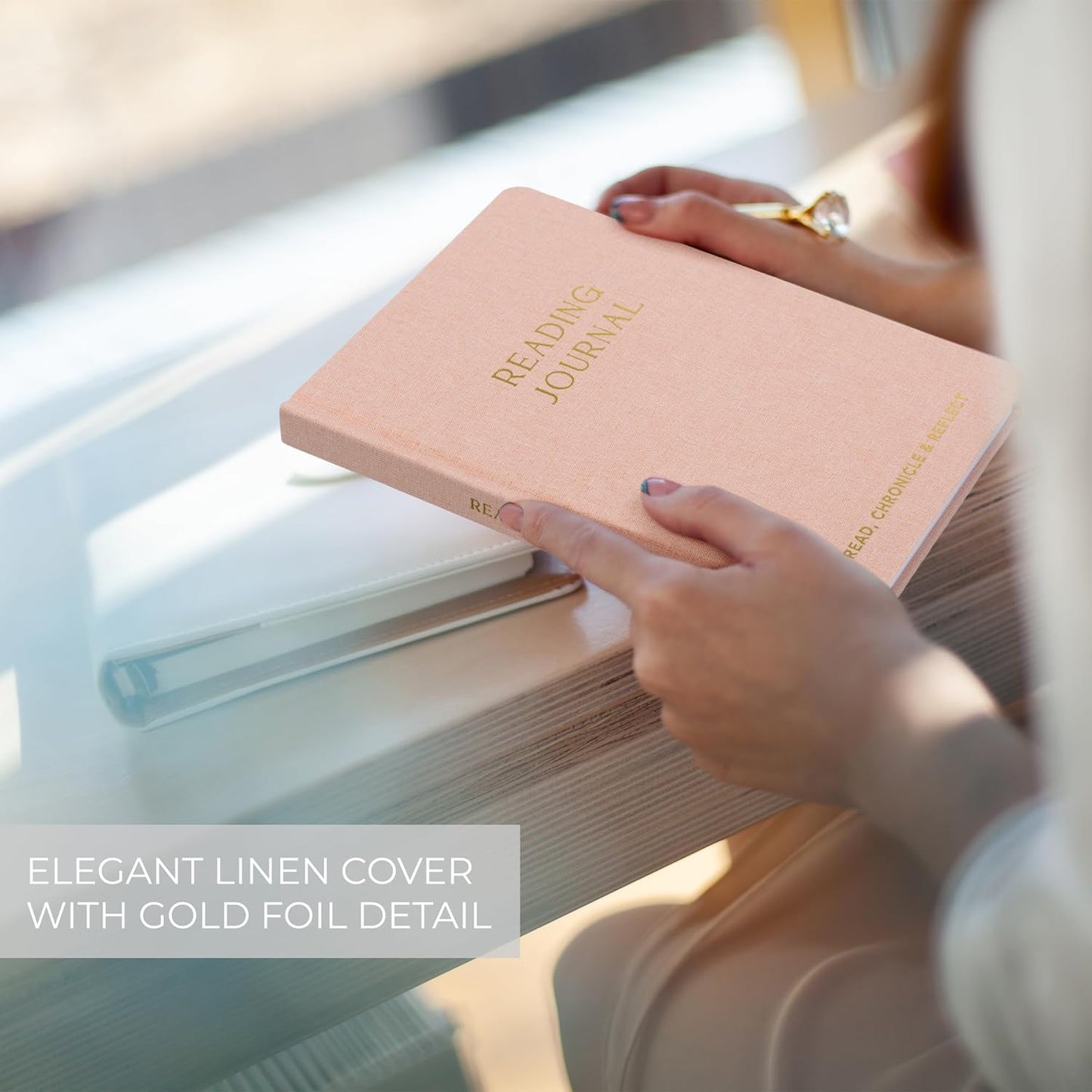 ZICOTO Beautiful Reading Journal for Book Lovers - Linen Hard Cover Book Makes a Great Gift for Readers - The Perfect Tracker with Reading Log & Review Pages For Keeping Notes on Your Favorite Books
