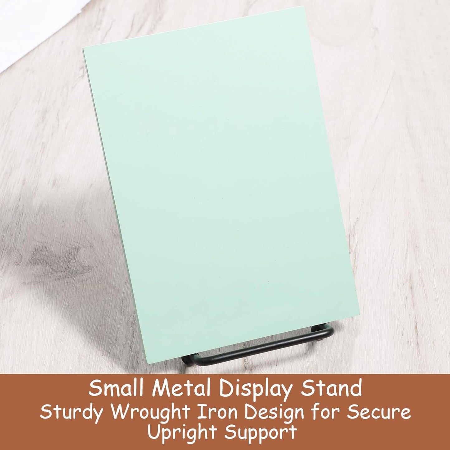 2PCS Small Display Stand, 2 Inch Small Plate Holder Display Stands Mini Metal Black Frame Stand Picture Frame Stands, Plate Holder for Displaying Photo Coaster Collectibles Book Mobile Phone
