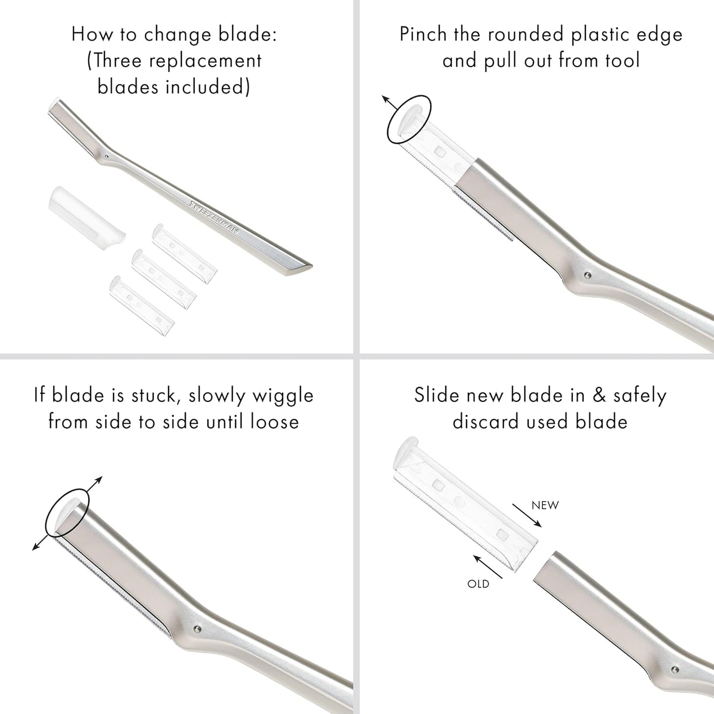 Tweezerman Stainless Steel Facial Razor