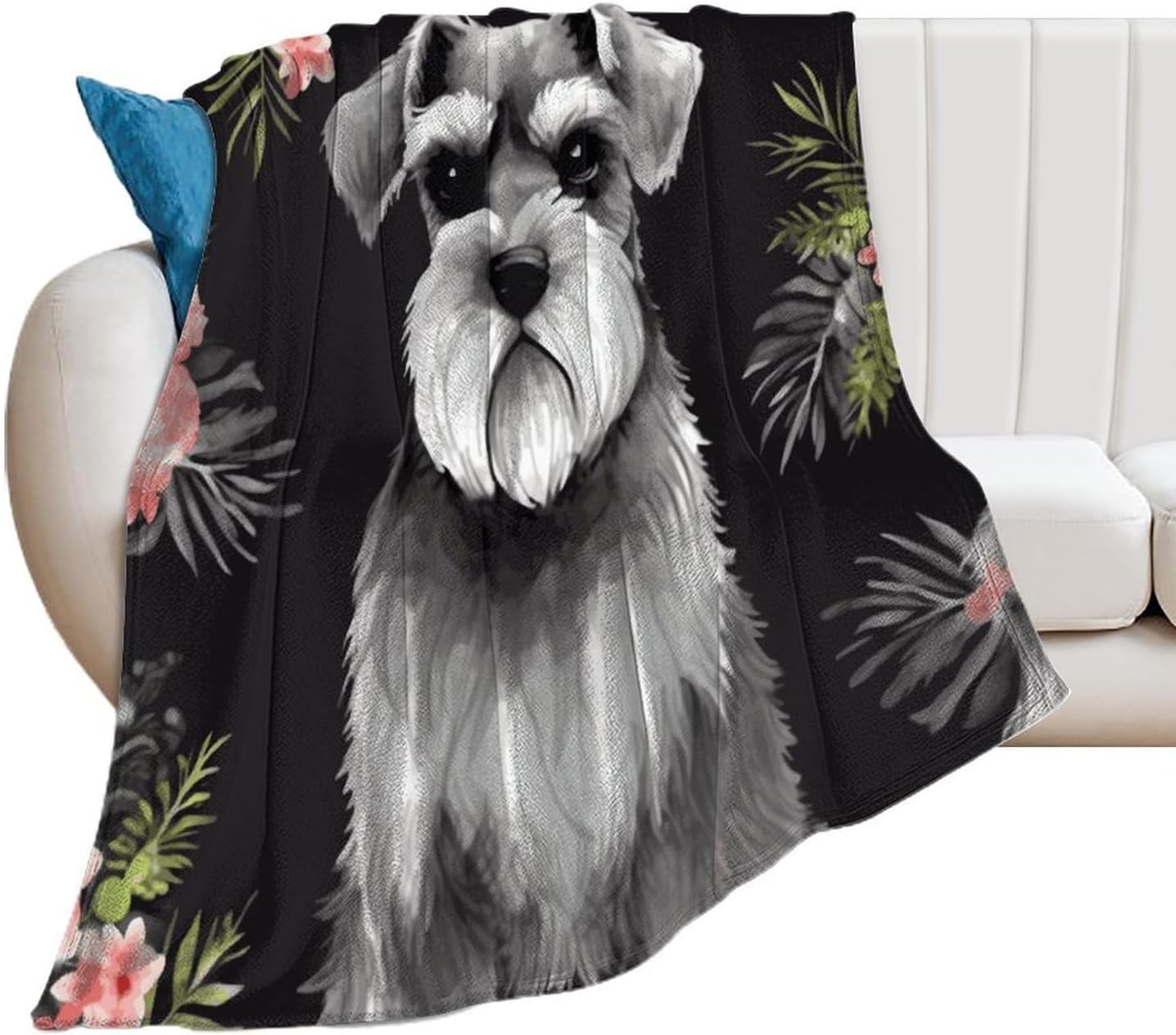 Schnauzer Blanket Super Soft Lightweight Throw Blanket Cute Cozy Warm Bed Blanket Decorative Fuzzy Blanket All-Season Home Decor Gift for Sofa Couch Living Room 60"*80"（150 * 200cm）