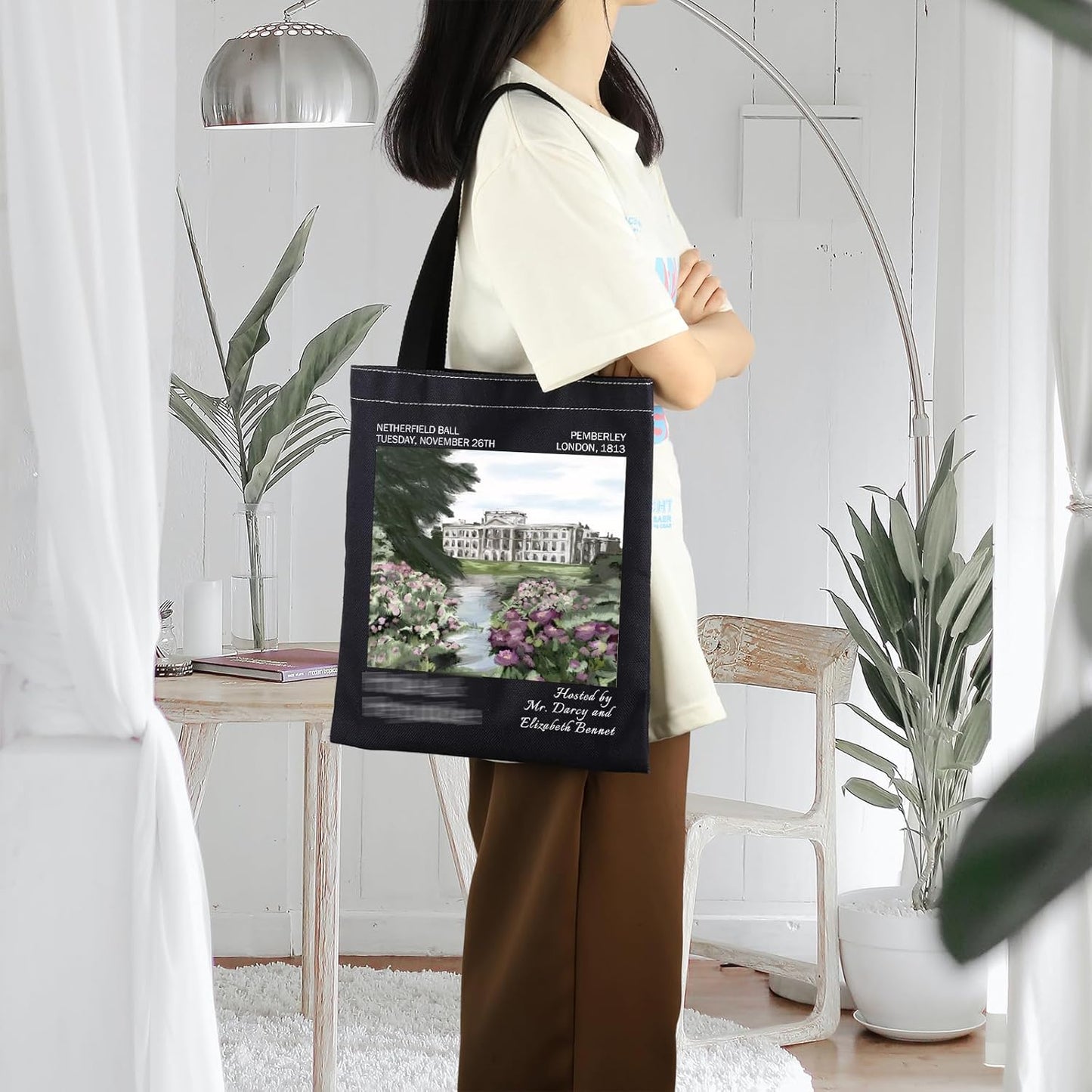 ENSIANTH Pride Reader Book Sleeve Prejudice Book Lover Gift JA Novelist Bookworm Book Cover with Zipper Book Club Gift (Pride B Bag)