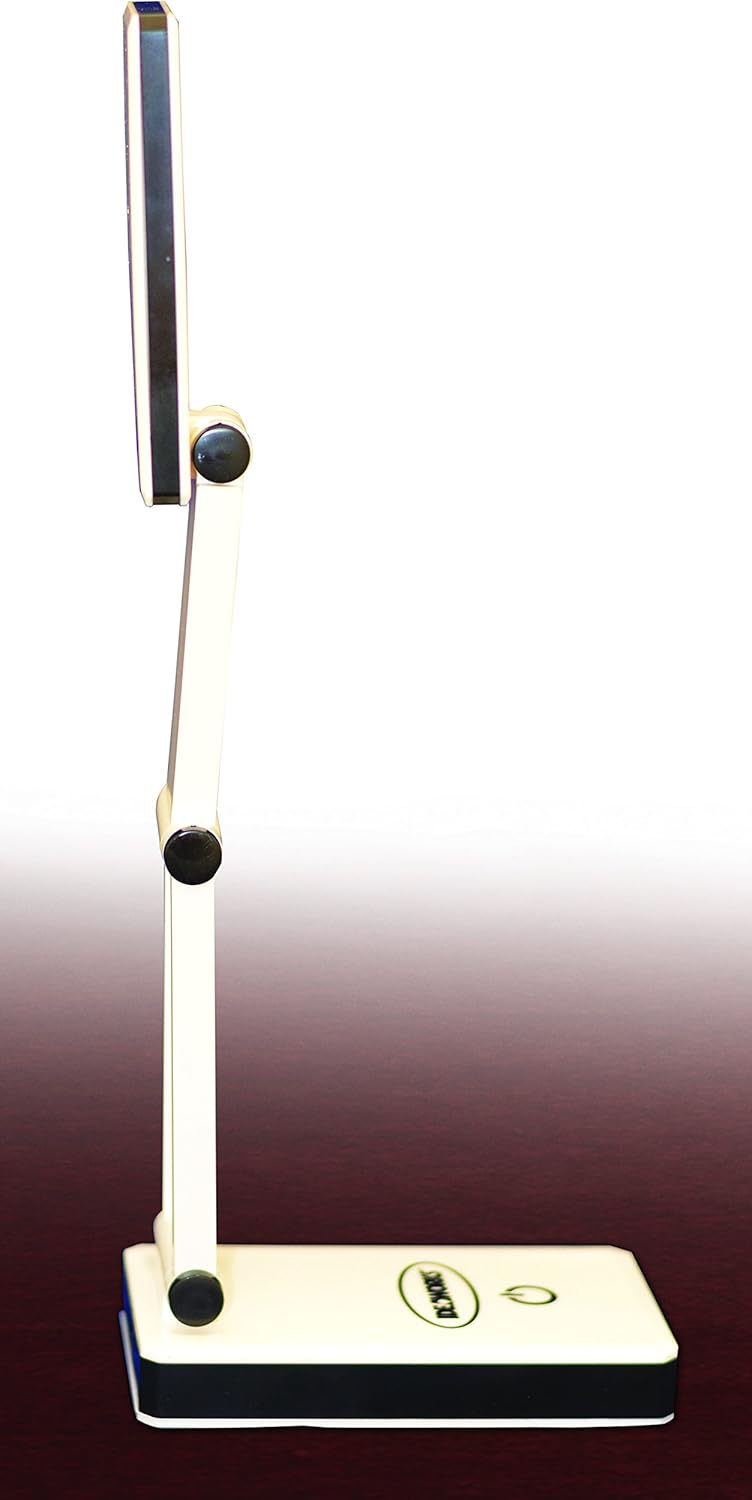 IdeaWorks LED Lamp for Desk - Collapsible, Portable from Home to Office, Acrylonitrile Butadiene Styrene, White